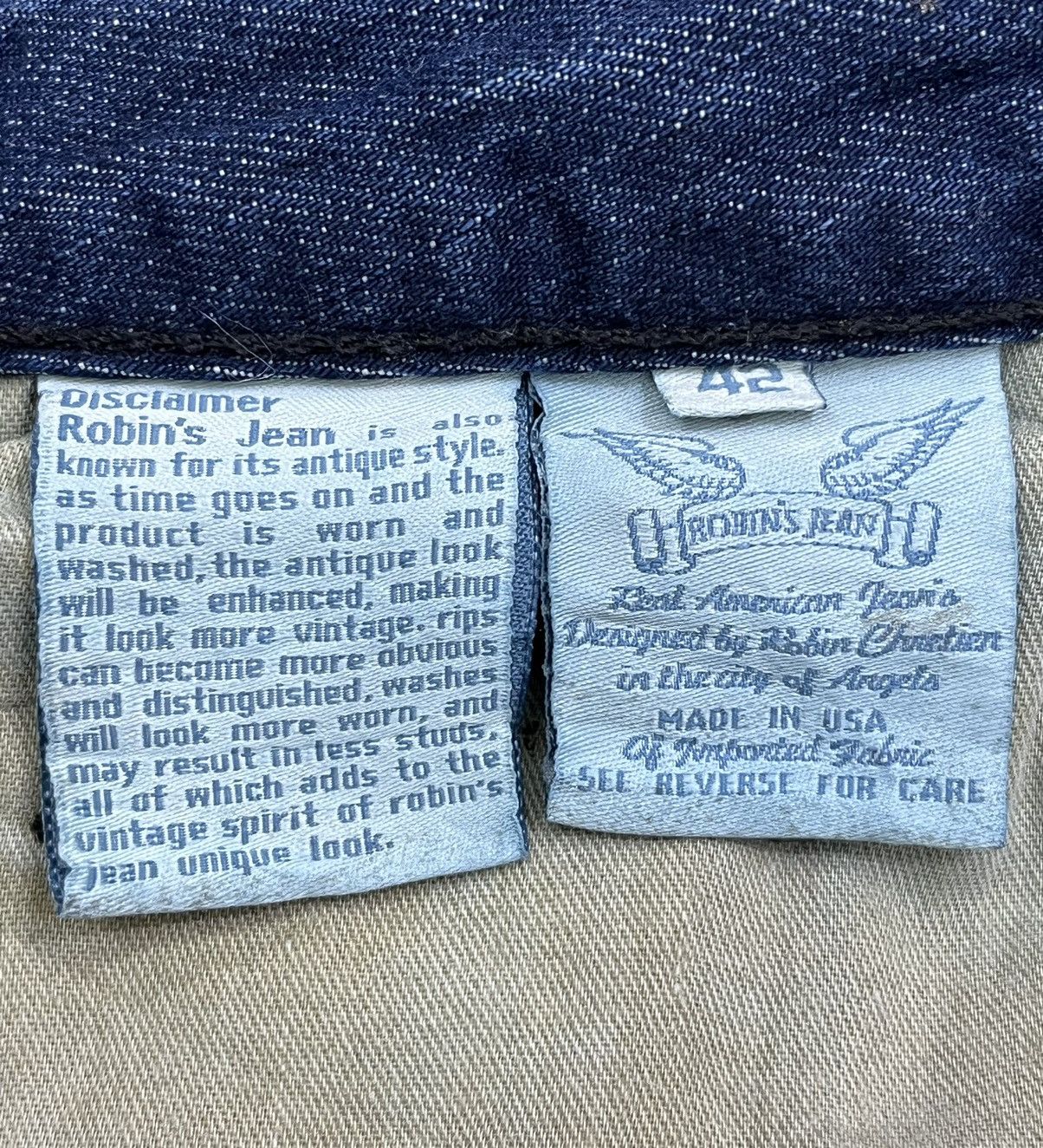 Asspizza × Robins Jeans 42”🔥RARE ROBIN’S JEANS FYE DESIGN Long Flap Studded Striped Size US 42 / EU 58 - 21 Thumbnail
