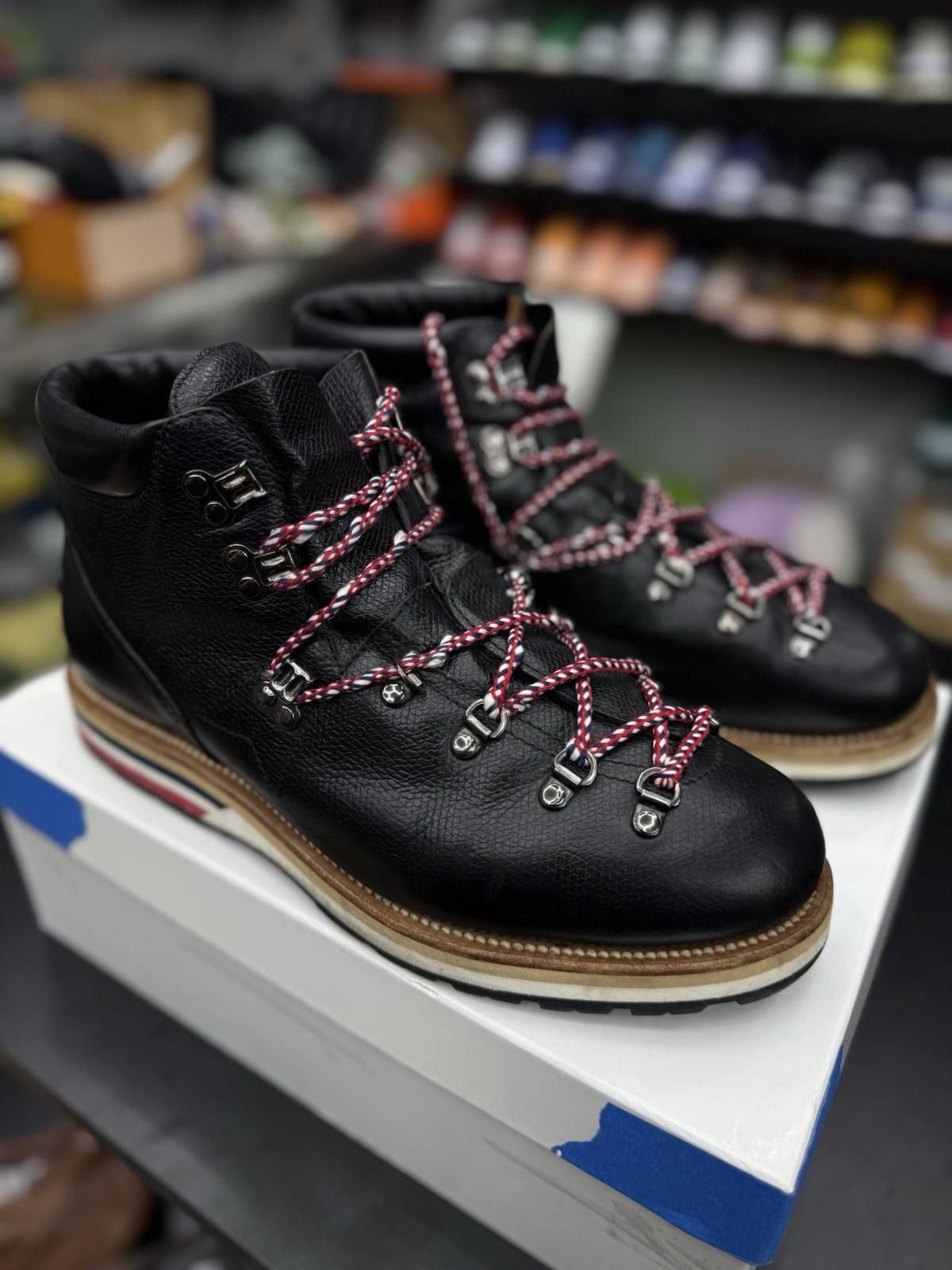 MONCLER Blanche Ankle Hiking Winter Boots Leather 44EU/11US