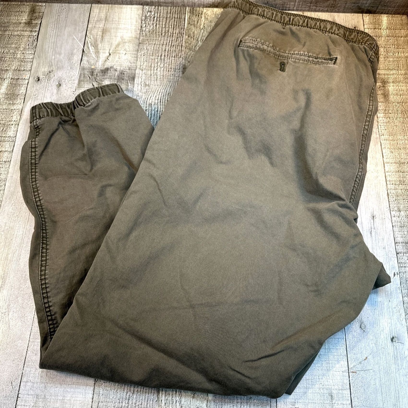 Gap VINTAGE Gap Khakis Pants Drawstring Elastic Bottom Green XL Mens Men’s Baggy Size US 36 / EU 52 - 4 Thumbnail