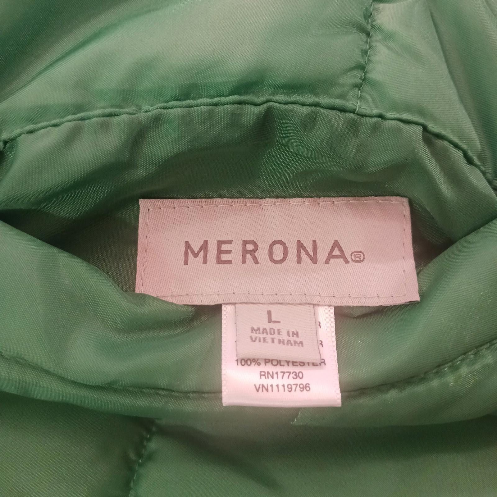Merona Merona Women Reversible Vest Jacket LARGE Coat Green & Black Size L / US 10 / IT 46 - 6 Thumbnail