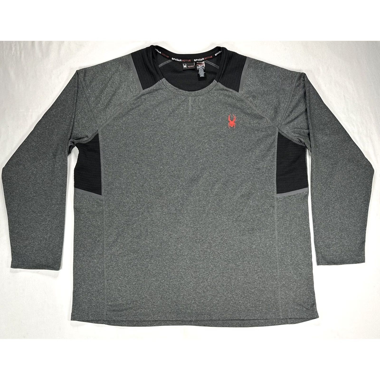 Spyder Spyder Active Mens 2XL Long Sleeve Shirt Black Moisture Wicking Stretch - Fleece Size US XXL / EU 58 / 5 - 2 Thumbnail