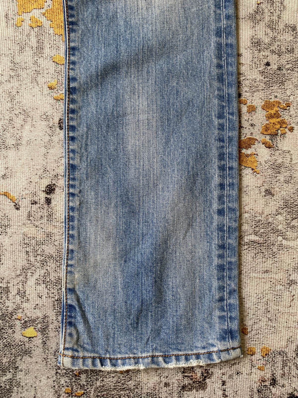 Tete Homme Tete Homme Issey Miyake Faded Blue Studded Distressed Denim Size US 31 - 5 Thumbnail