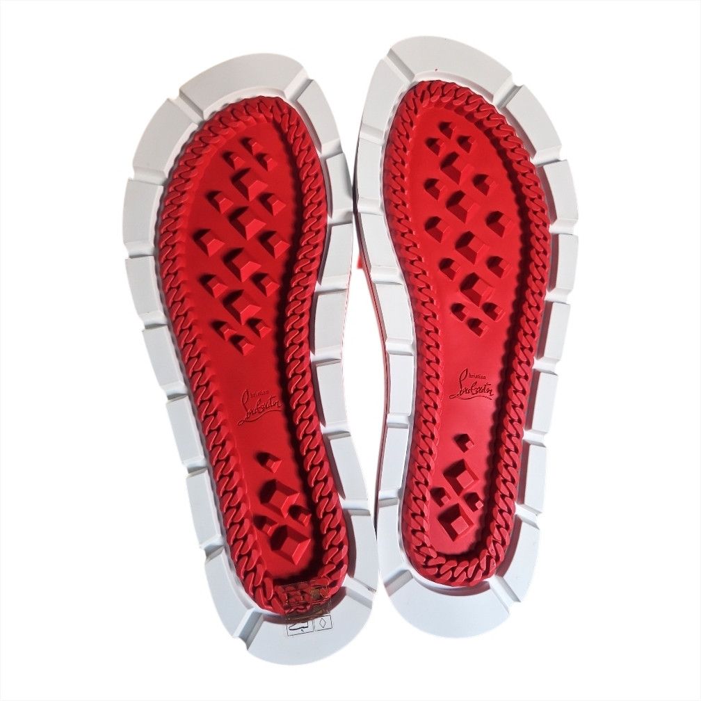 Christian Louboutin Neon Orange Slide Sandals Size US 11 / EU 44 - 7 Thumbnail
