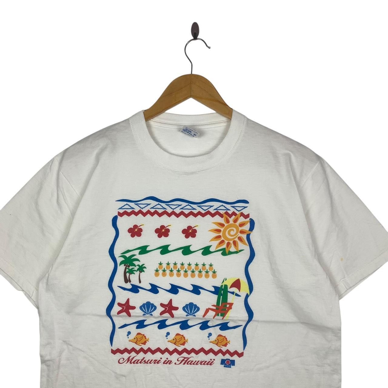 Vintage Vintage 90’ JAPAN TRADITIONAL MATSURI Hawaii Art Tee Shirt Size M / US 6-8 / IT 42-44 - 2 Thumbnail