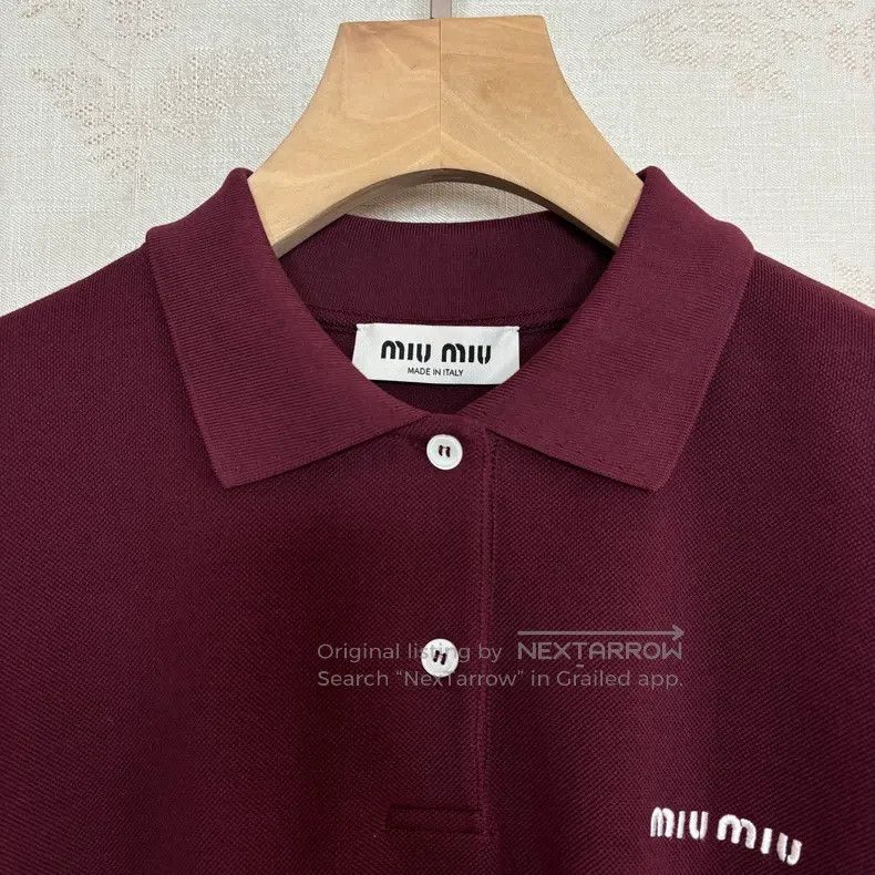 Miu Miu Miu Miu Size XS Angola Red Polo Neck Long Sleeve Size XS / US 0-2 / IT 36-38 - 3 Thumbnail