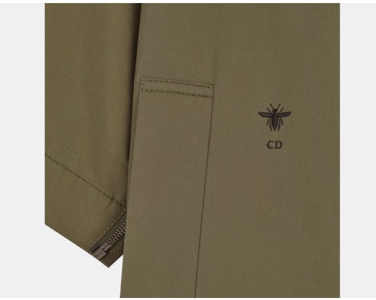 Dior o1w1db10225 417C42A3 Cape-Effect Peacoat in Khaki Size XS / US 0-2 / IT 36-38 - 3 Thumbnail