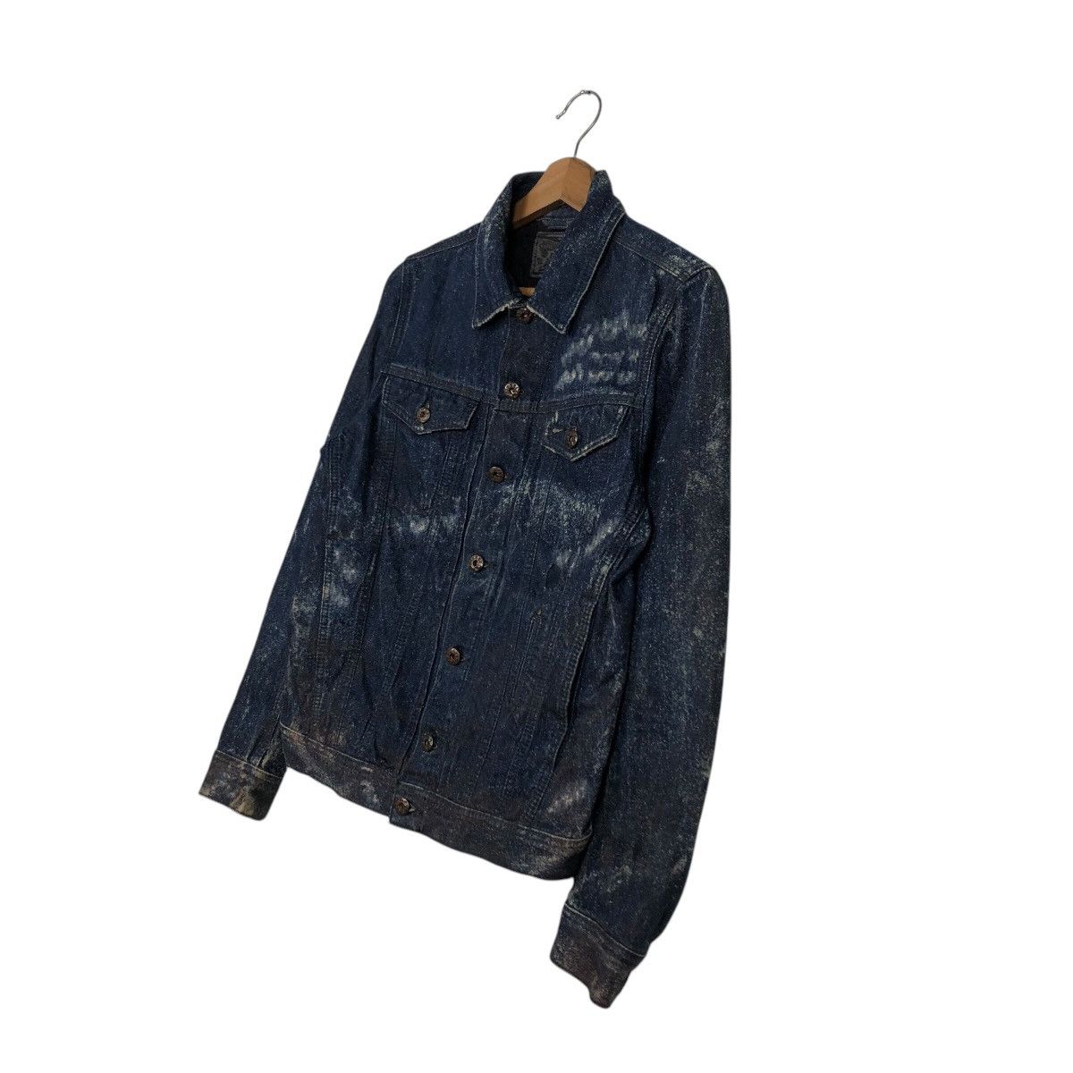 Diesel 📌Biker Denim Jacket Rusty Distressed Design Diesel Size XS / US 0-2 / IT 36-38 - 3 Thumbnail