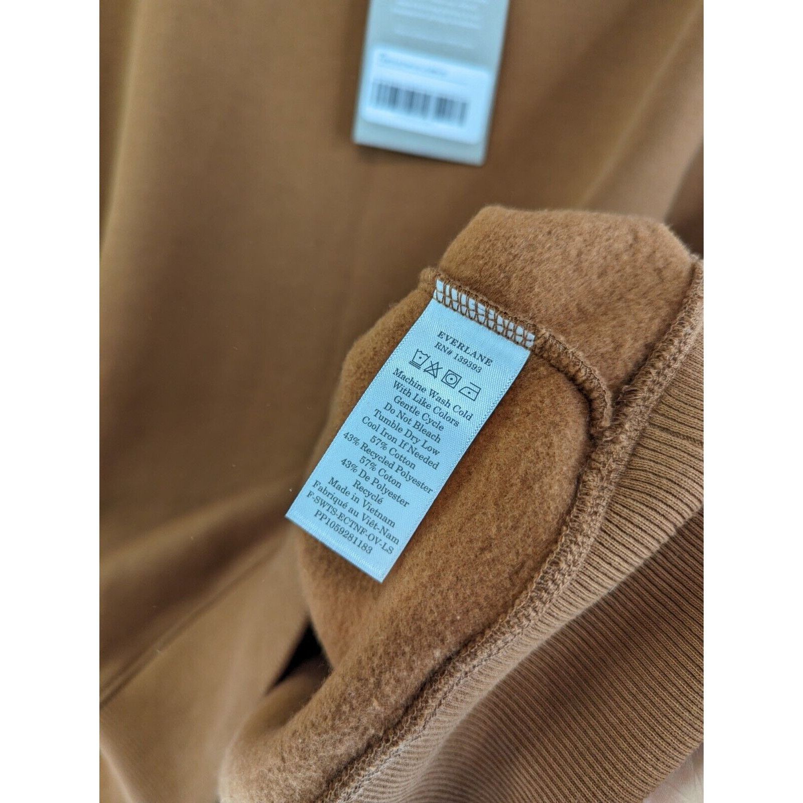 Everlane Everlane Sweatshirt Women XS Cocoa Mock Fleece Pullover Size XS / US 0-2 / IT 36-38 - 9 Thumbnail