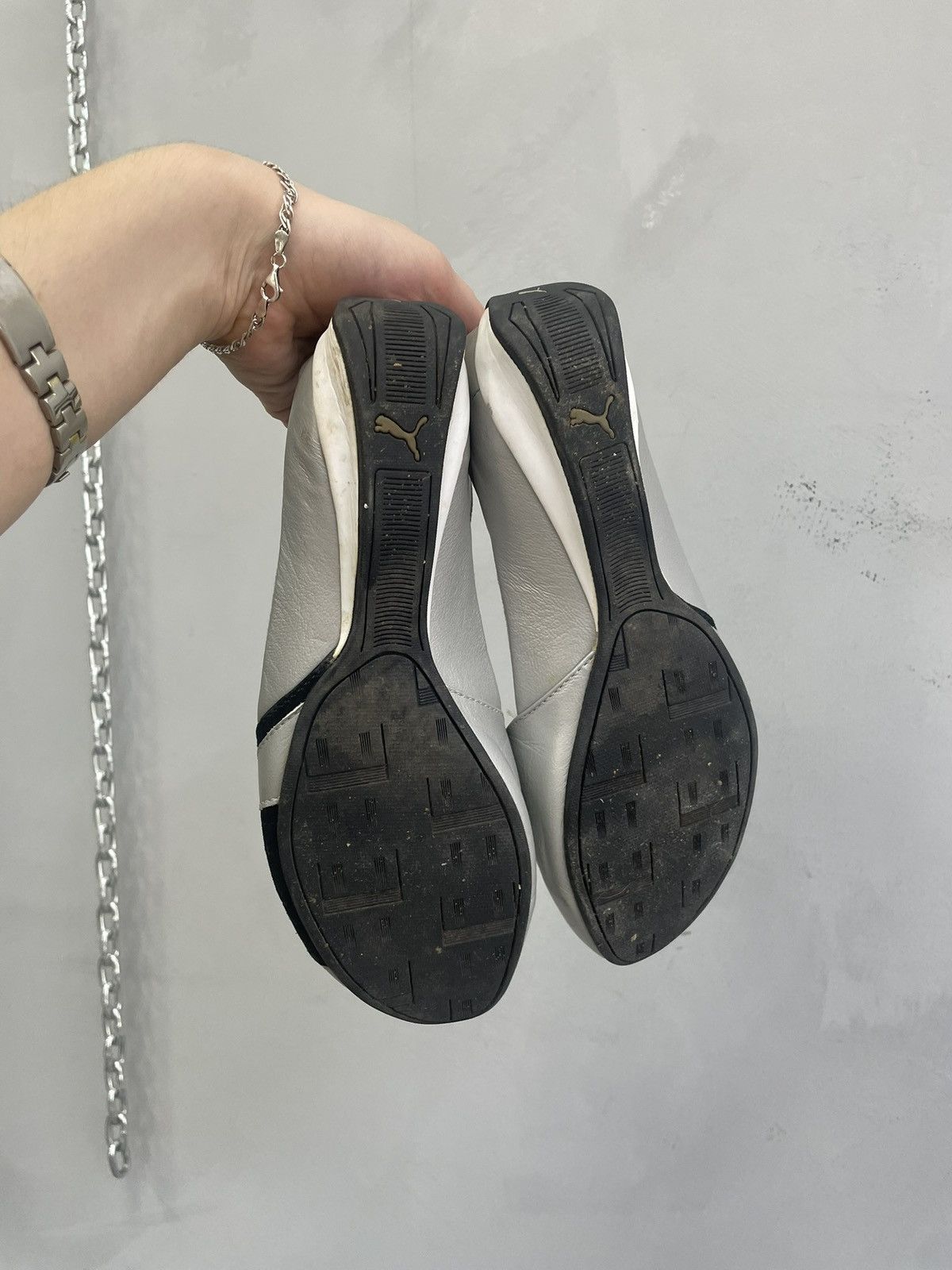 Puma Puma ballet style slip on flats y2k tech minimal silver Size US 7 / IT 37 - 4 Thumbnail