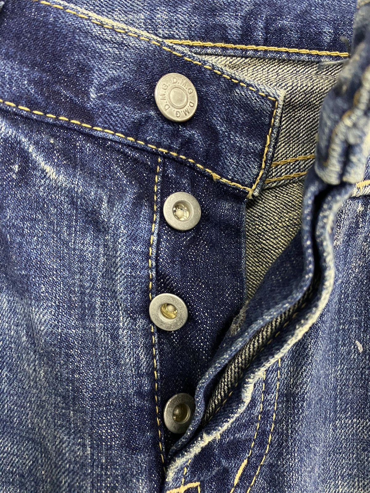 Hysteric Glamour Japanese Brand DMG Distressed Patcwork Jeans Size US 32 / EU 48 - 7 Thumbnail