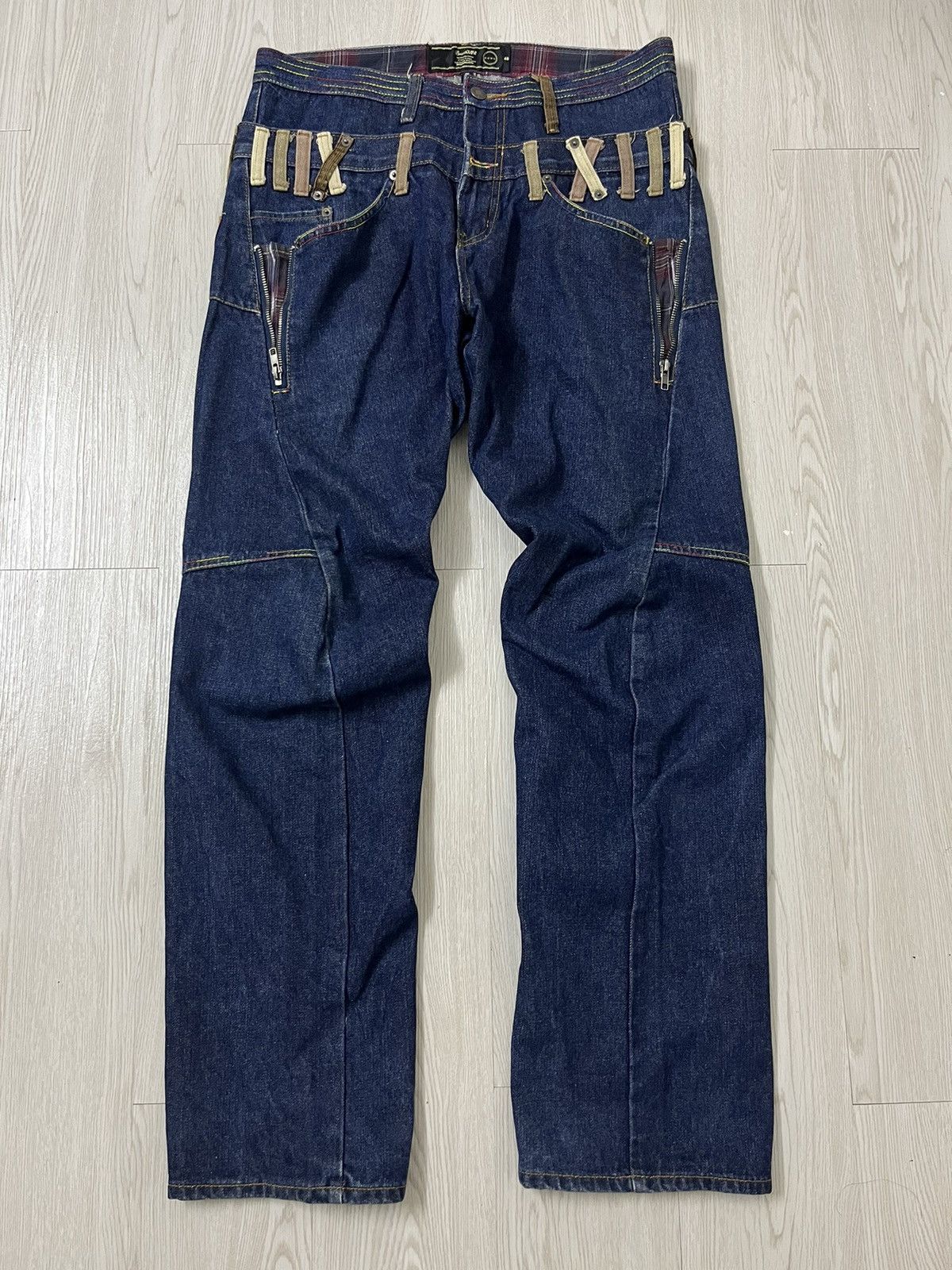 Japanese Brand × Le Grande Bleu (L.G.B.) Vintage Breathmine Double Waist Twist Jeans Size US 34 / EU 50 - 1 Thumbnail