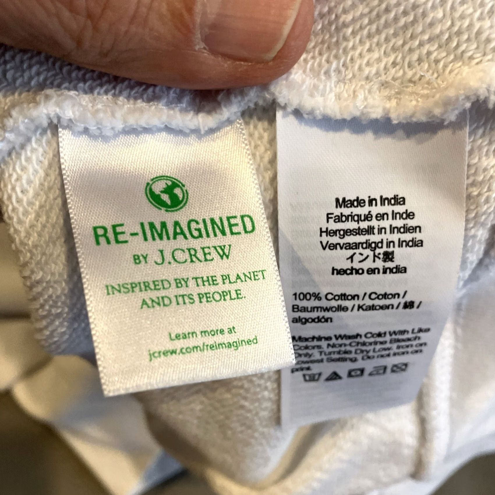 J.Crew J.CREW Sweatshirt Quater Zip White St Barth's XXL Women’s Ballon Sleeve Fleece 100% Cotton Regular Size Type Size XXL / US 16-18 / IT 52-54 - 4 Thumbnail