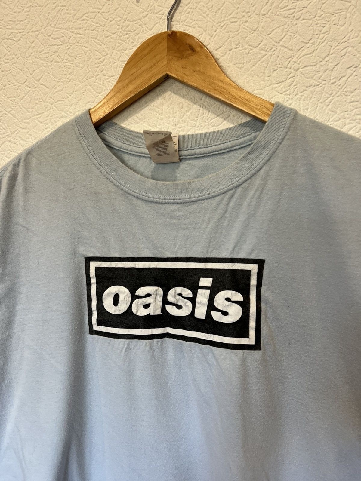 Fruit Of The Loom Oasis Definitely Maybe Blue T Shirt Tee Band Rock Size US L / EU 52-54 / 3 - 2 Thumbnail