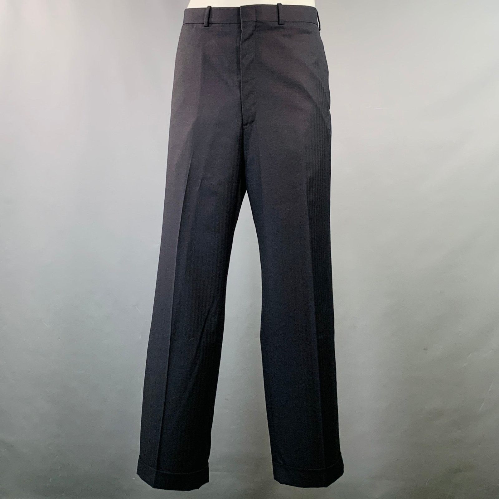 Other O'CONNELL'S Long Navy Herringbone Wool Notch Lapel Suit Size 42L - 5 Thumbnail
