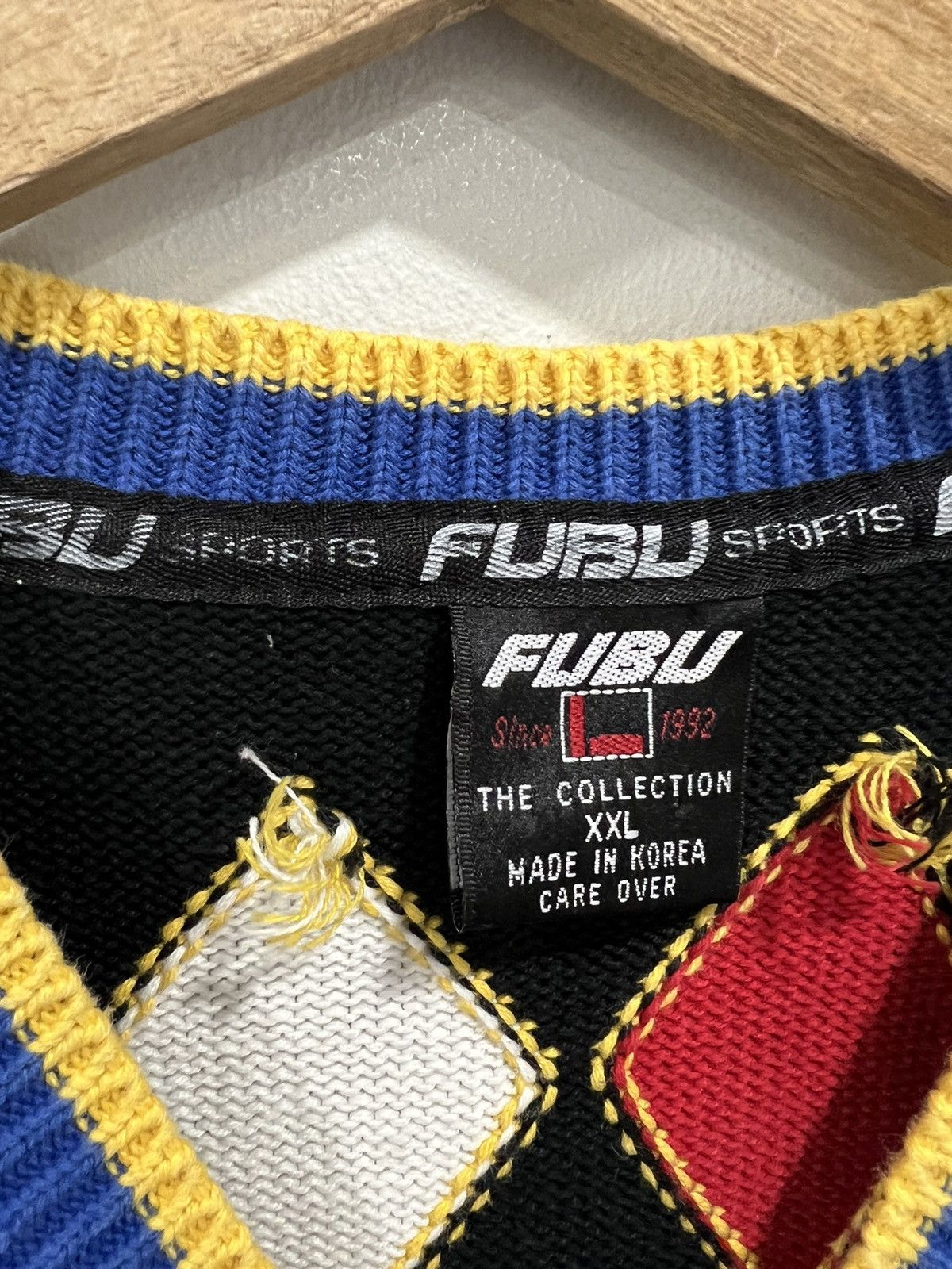 Fubu Vintage Fubu Y2K Sweater Vest Knit argyle xxl Size US XXL / EU 58 / 5 - 5 Thumbnail