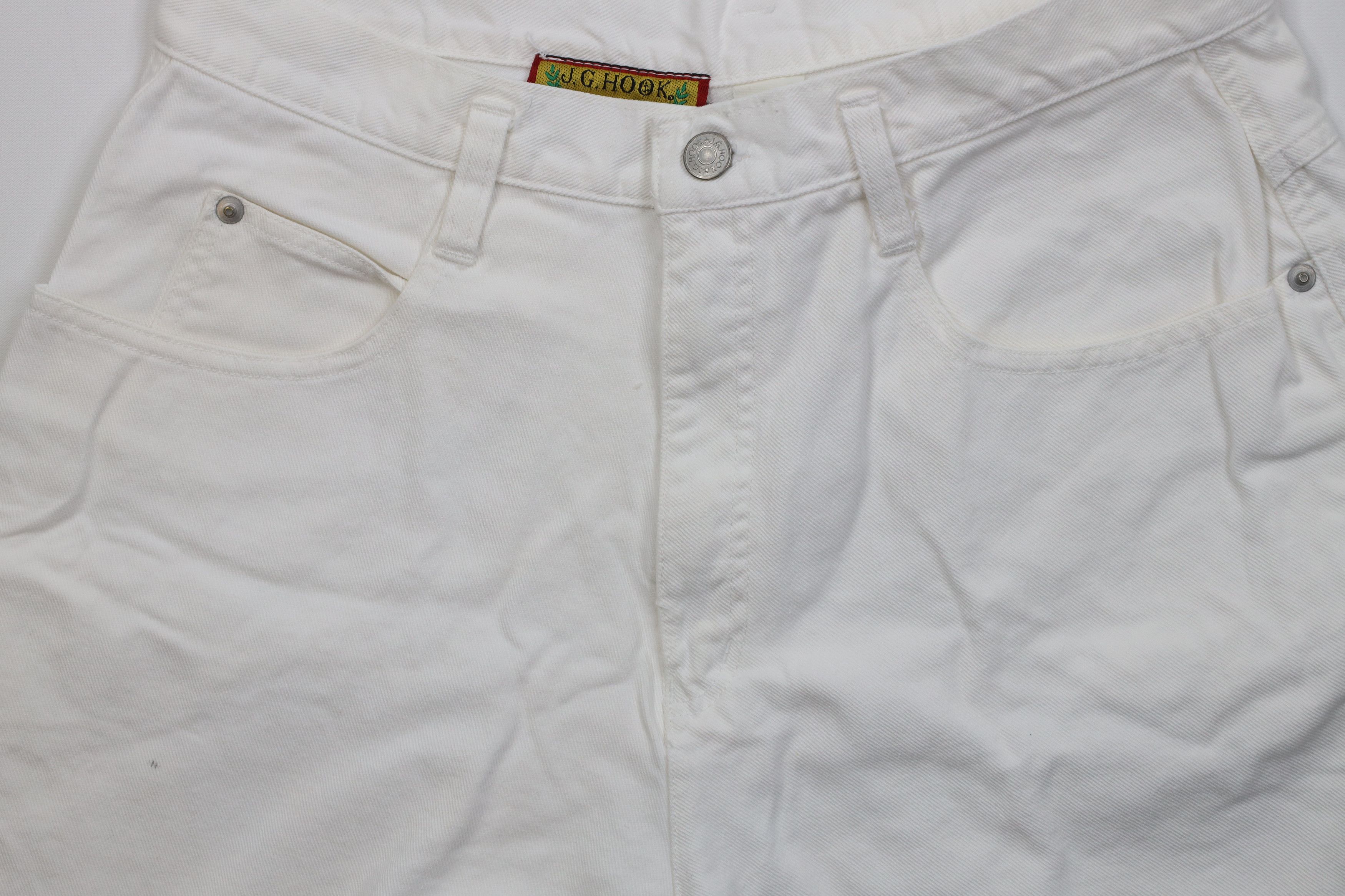 Vintage Vintage 90s Streetwear Denim Jean Shorts Jorts White Cotton Size 36" / US 14 / IT 50 - 3 Thumbnail