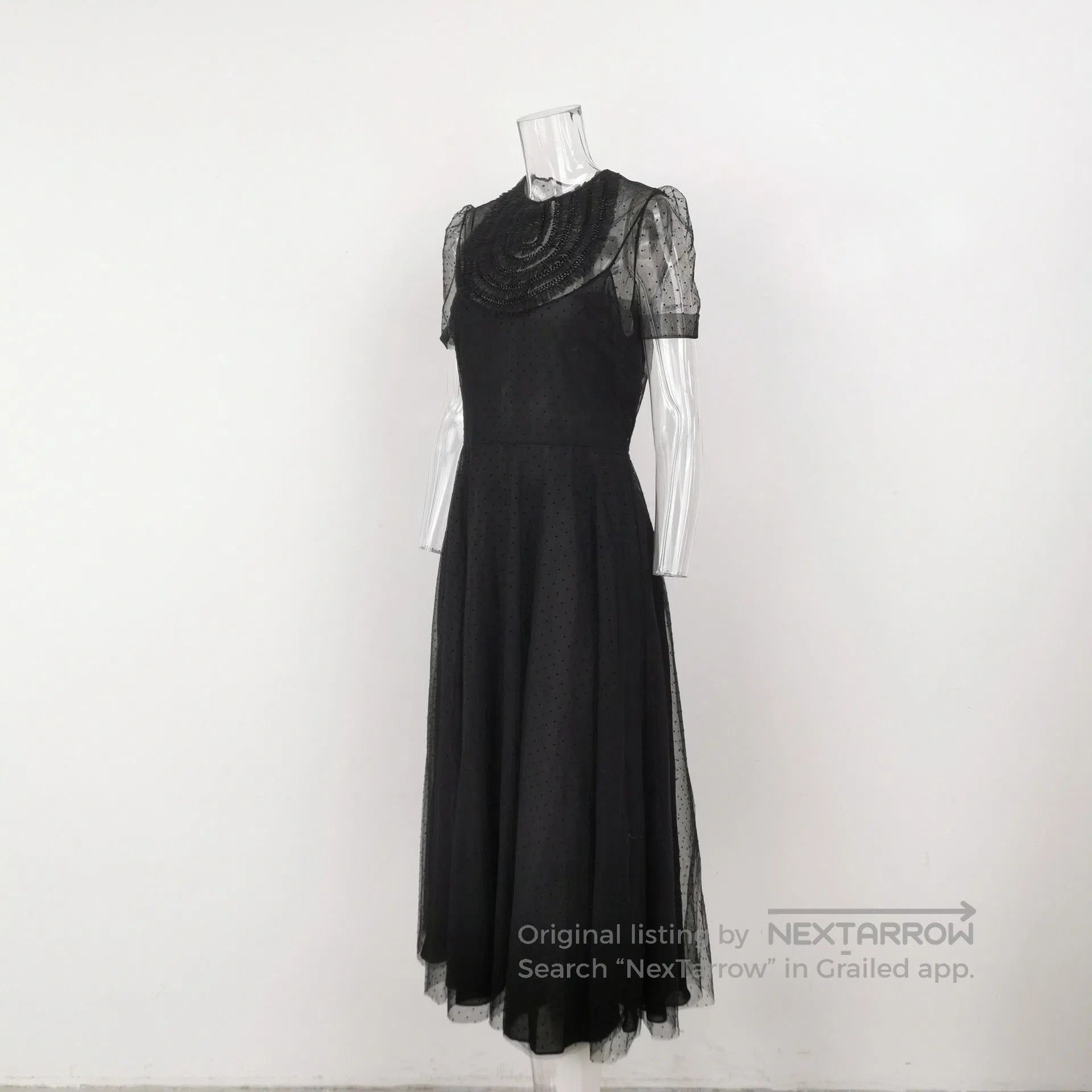 Dior Dior Polka Dot Puff Sleeve Long Dress US8. Size M / US 6-8 / IT 42-44 - 2 Thumbnail