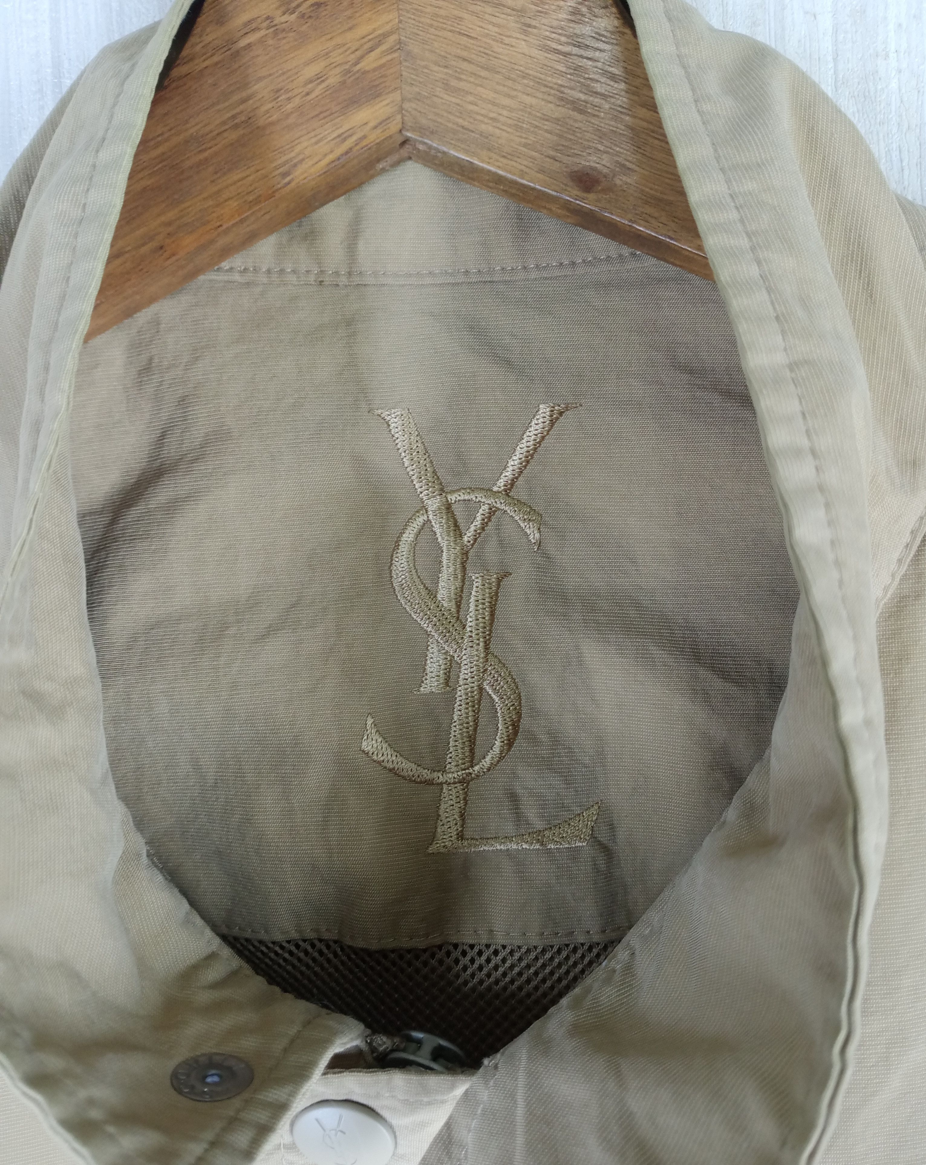 Yves Saint Laurent Rare Vintage Yves Saint Laurent Pour Homme Big Logo Jacket Size US L / EU 52-54 / 3 - 7 Thumbnail
