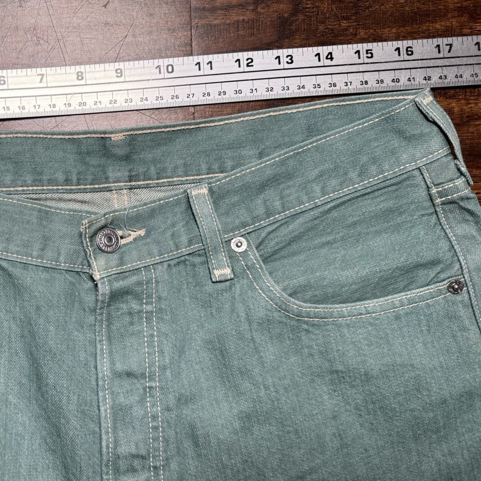 Levi's Vintage Y2K Levi's 501 Teal Denim Jeans Easter 36 X 34 Flaw Size US 36 / EU 52 - 6 Thumbnail