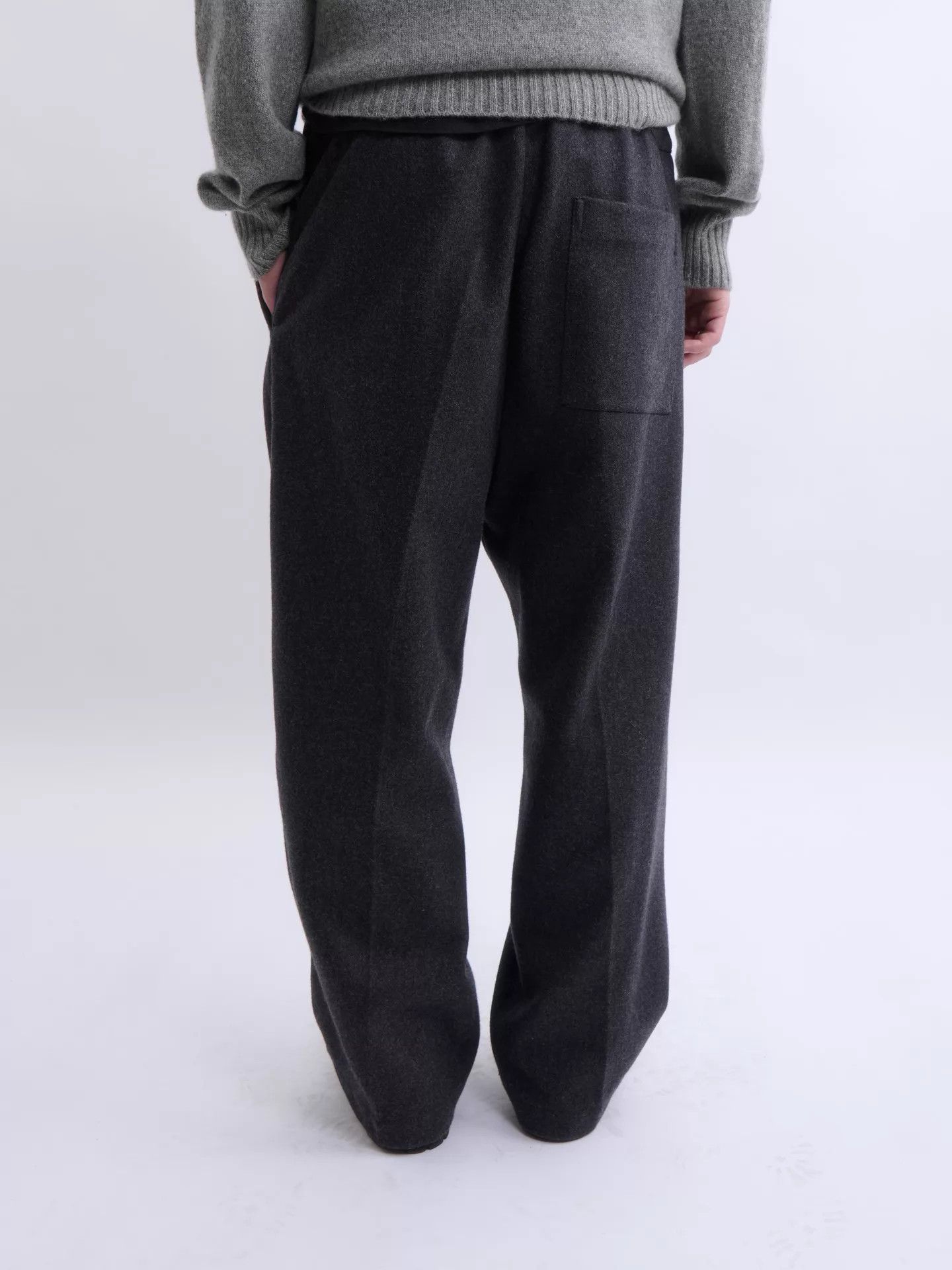 OAMC OAMC Dark Gray Wool Blend Drawstring Straight Trousers L Size US 34 / EU 50 - 6 Thumbnail
