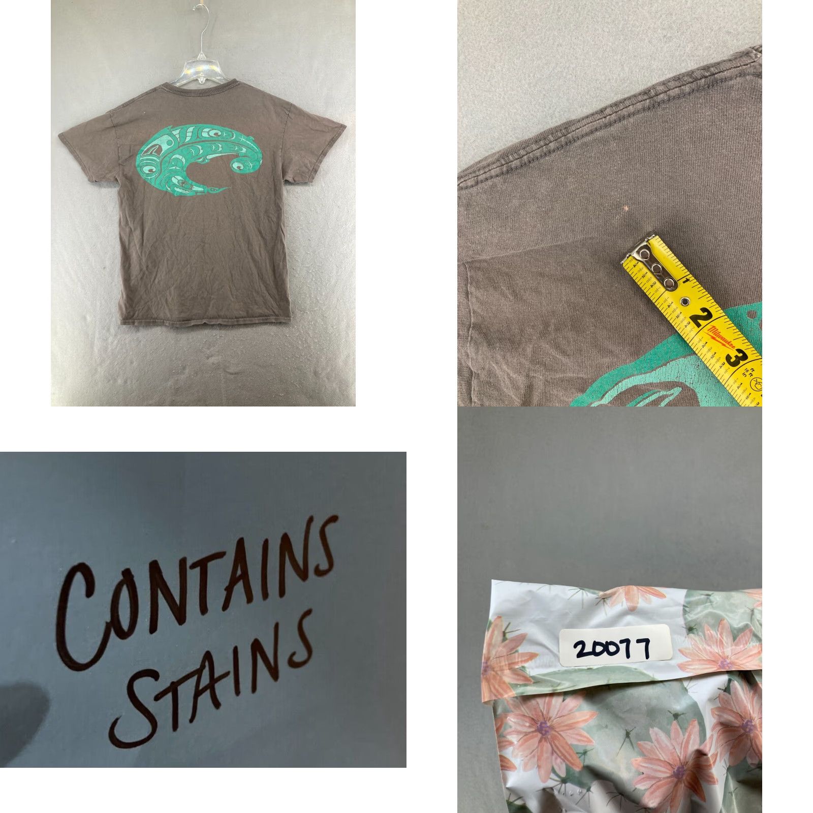 Costa Del Mar Costa Mens TShirt Medium Tribal Fish Surfing Shirt Mens M Brown Cotton Blend Jersey Crew Neck Short Sleeve Costa Del Mar Pattern: Solid Theme: Fish Size US M / EU 48-50 / 2 - 8 Thumbnail