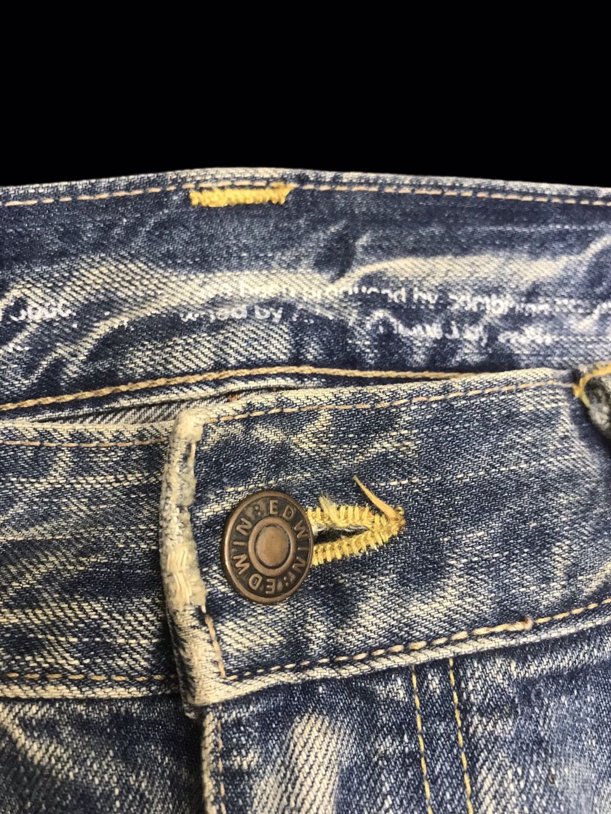 Edwin 💥FLARE💥EDWIN Dirty Distressed Flare Denim F85 Size 32" / US 10 / IT 46 - 6 Thumbnail