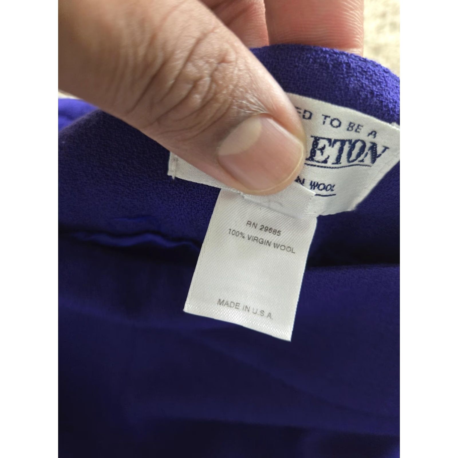 Pendleton VINTAGE Pendleton Dress Pants Womens 14 Petite Purple Wool Straight Leg Made USA Size 36" / US 14 / IT 50 - 3 Thumbnail