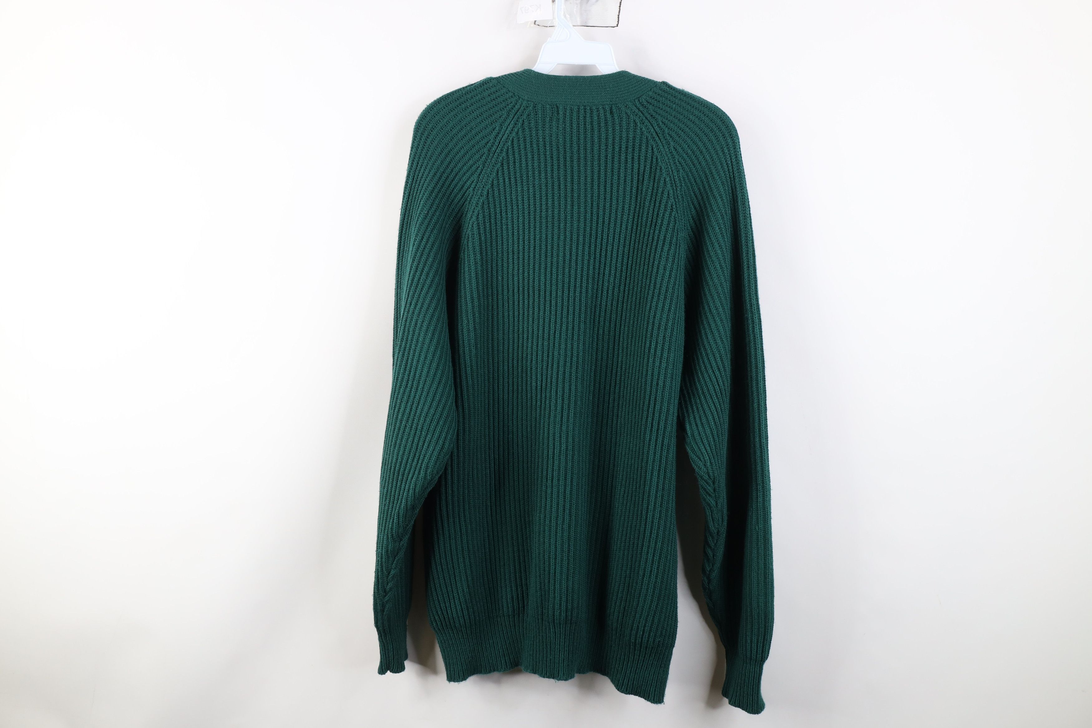 Vintage Vintage 90s Streetwear Heavy Chunky Ribbed Cardigan Sweater Size US M / EU 48-50 / 2 - 9 Thumbnail