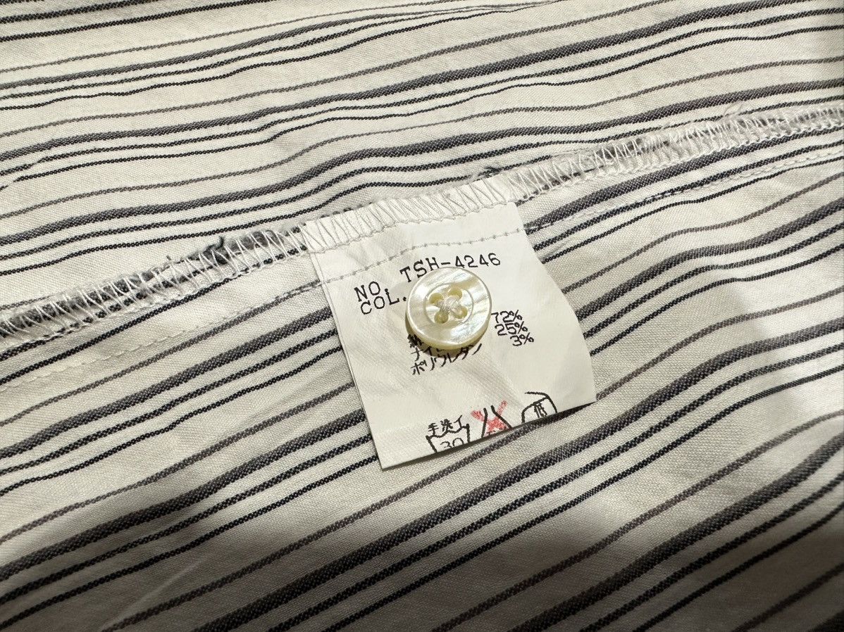 If Six Was Nine × Japanese Brand × Tornado Mart 🔥Y2K Archived Tornado Mart Striped Shirt Hidden Button Size US L / EU 52-54 / 3 - 12 Thumbnail