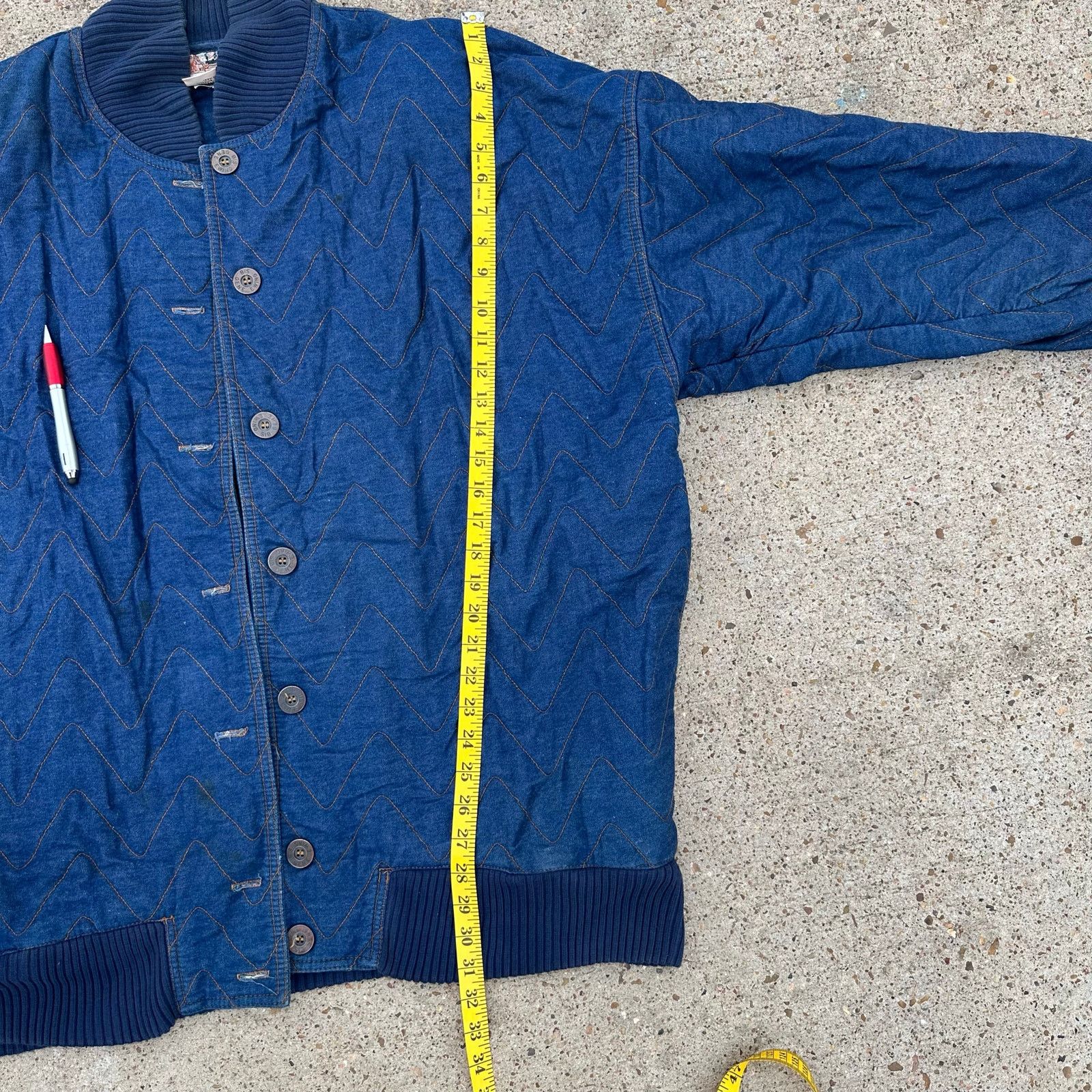 Other VINTAGE LADIES DENIM LONG JACKET Size L / US 10 / IT 46 - 4 Thumbnail