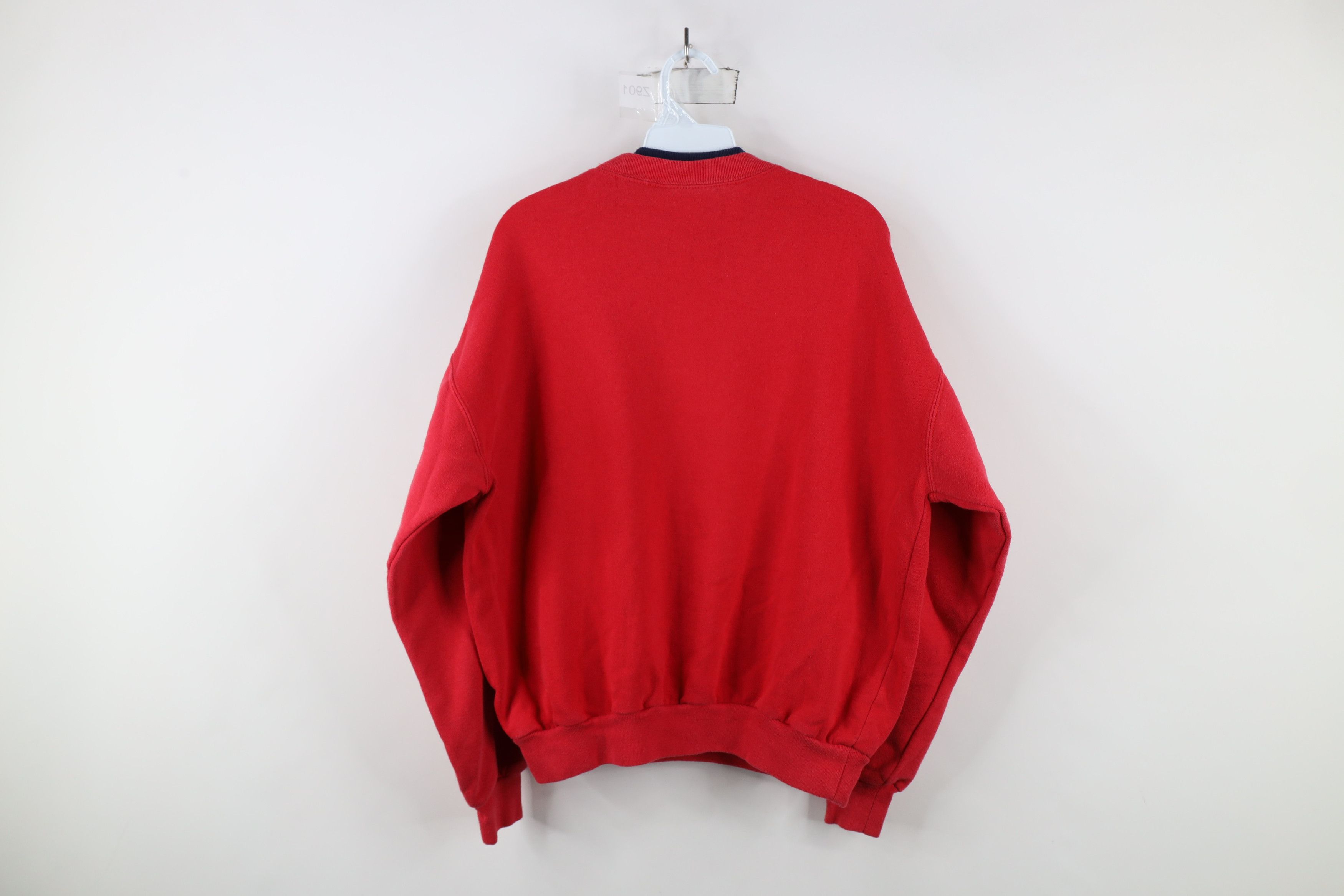 Vintage Vintage 90s Streetwear Love Me Love My Cat Sweatshirt Red Size L / US 10 / IT 46 - 9 Thumbnail
