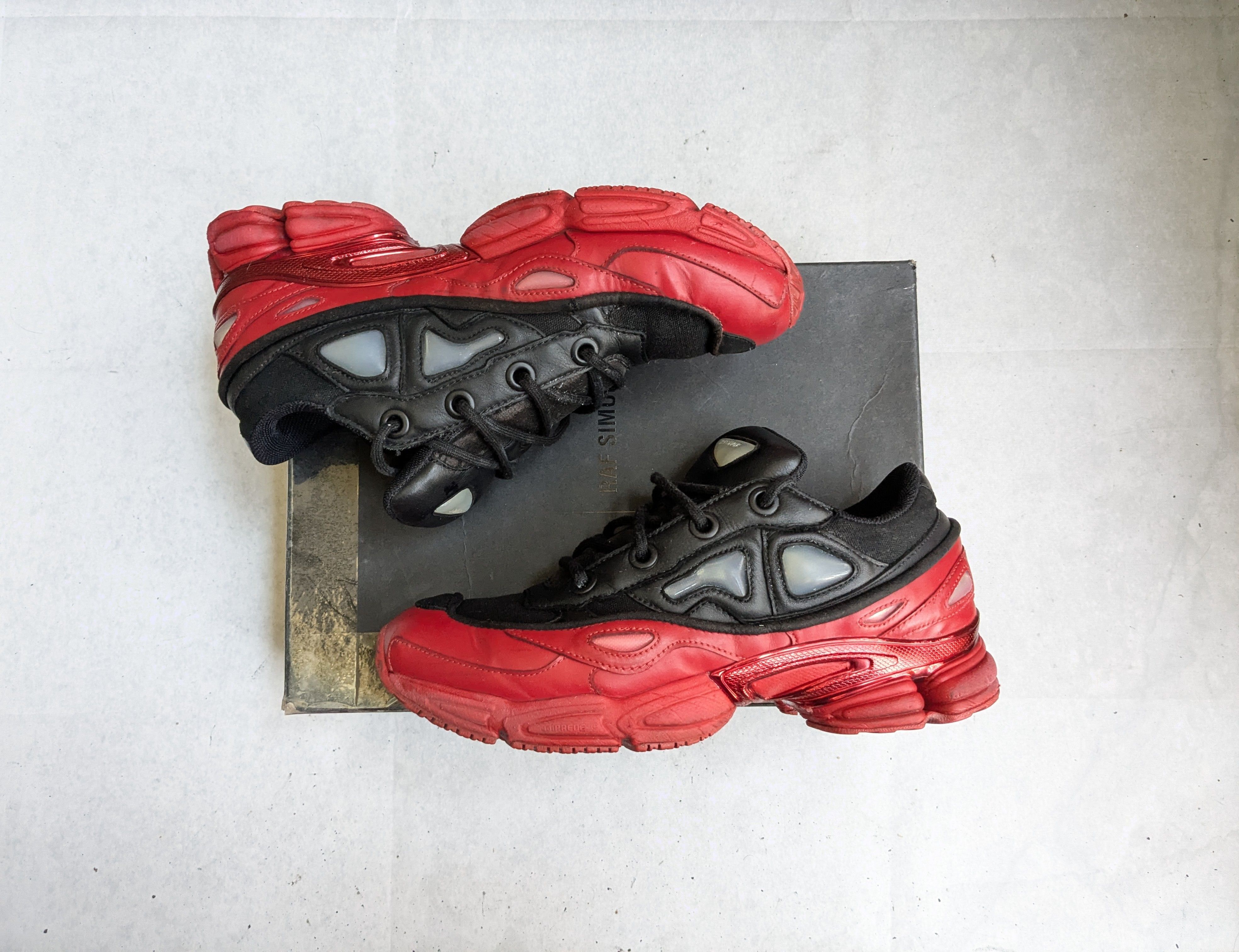 Raf Simons Adidas Raf Simons Ozweego 3 Black Scarlet Red DA8775 9.5 Size US 9.5 / EU 42-43 - 1 Thumbnail