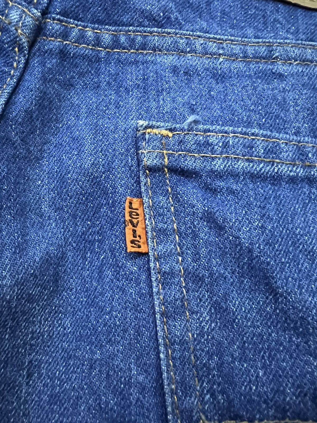 Levi's × Levi's Made & Crafted × Levi's Vintage Clothing FLARE💥VINTAGE 80’s LEVIS 517 ORANGE TAB BUTTON #8 Size US 27 - 9 Thumbnail