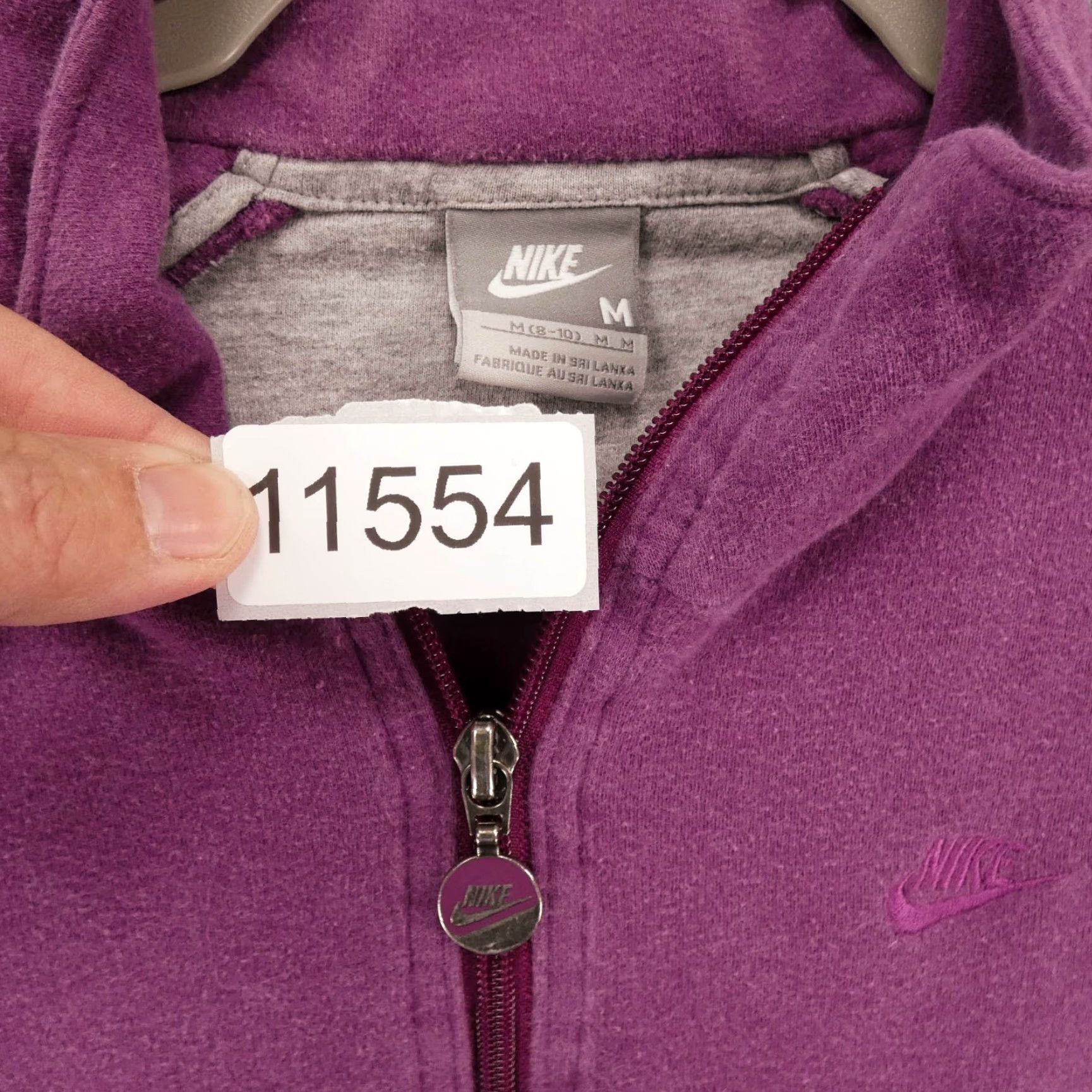 Nike Nike Track Jacket Womens Medium (8-10) Purple Full Zip Stretch w Pockets Logo Size M / US 6-8 / IT 42-44 - 7 Thumbnail