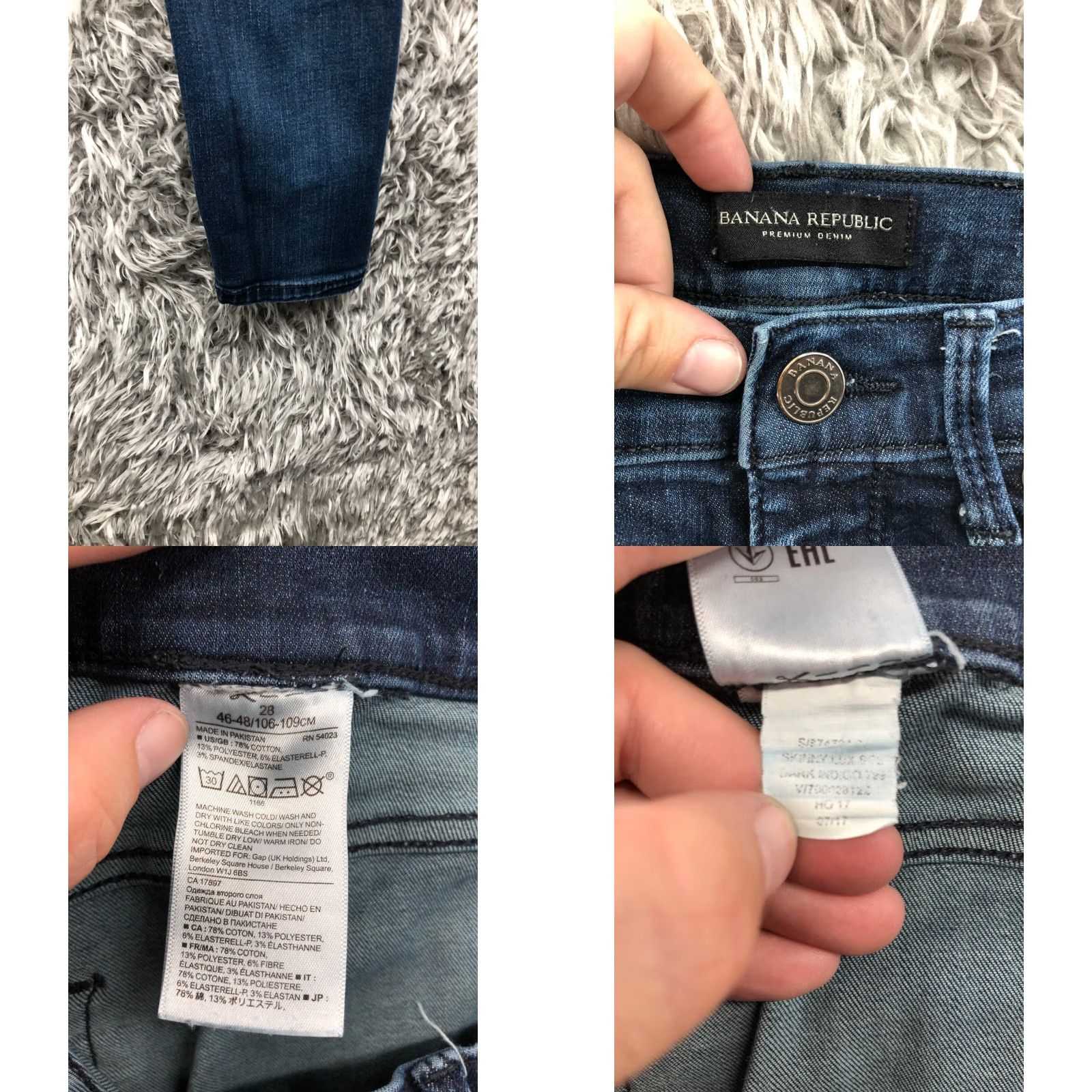 Banana Republic Banana Republic Skinny Jeans Size 28 Womens Mid Rise Dark Blue Denim Jeans Size 28" / US 6 / IT 42 - 8 Thumbnail