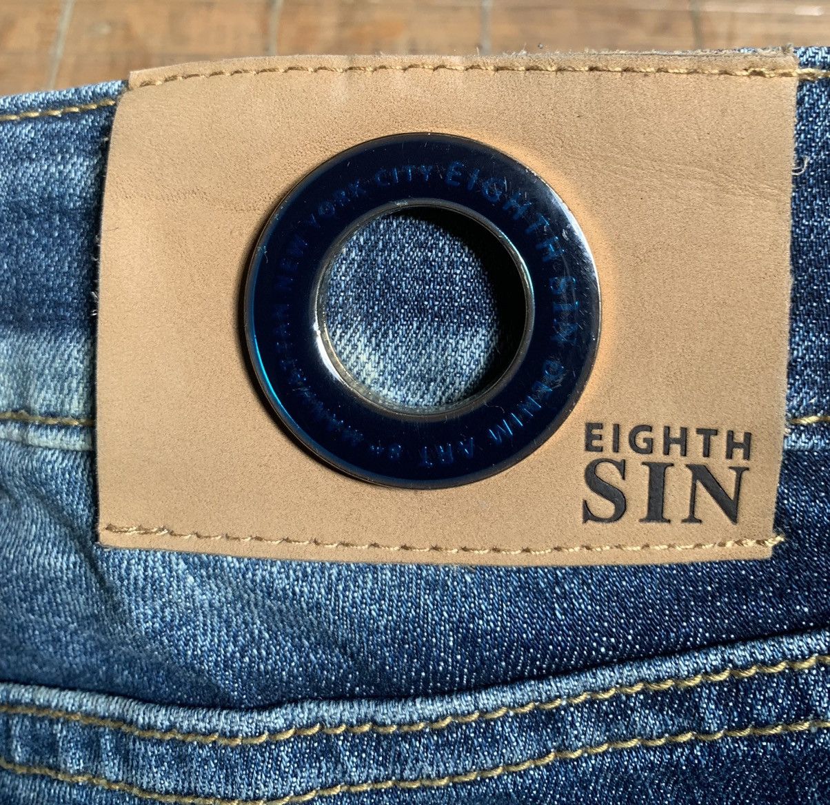 Art Comes First Eight Sin Denim Art Distressed Jeans Pants Size US 31 - 21 Thumbnail