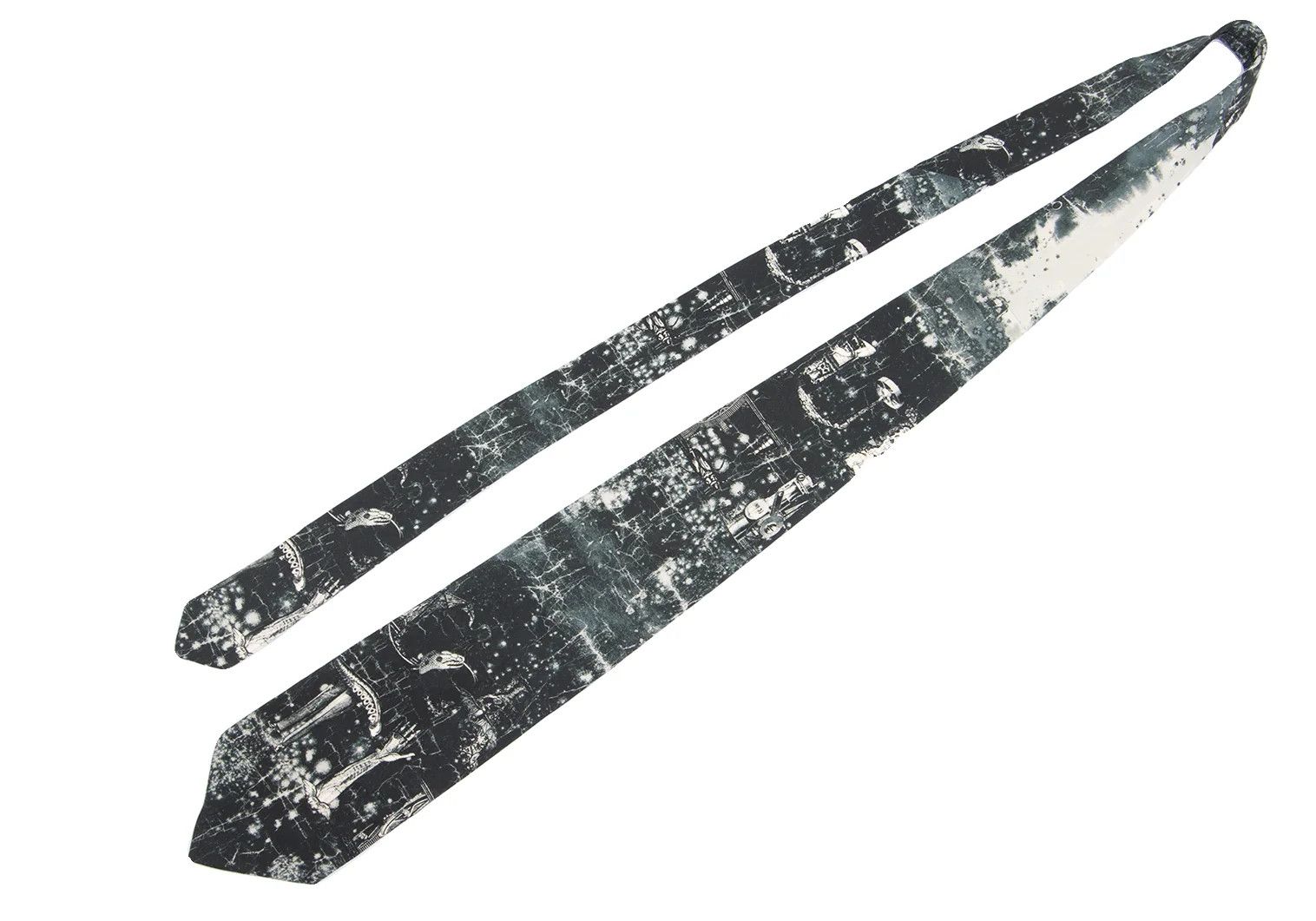 Jean Paul Gaultier Graphic Print Tie in Black and Pink Size ONE SIZE - 2 Thumbnail