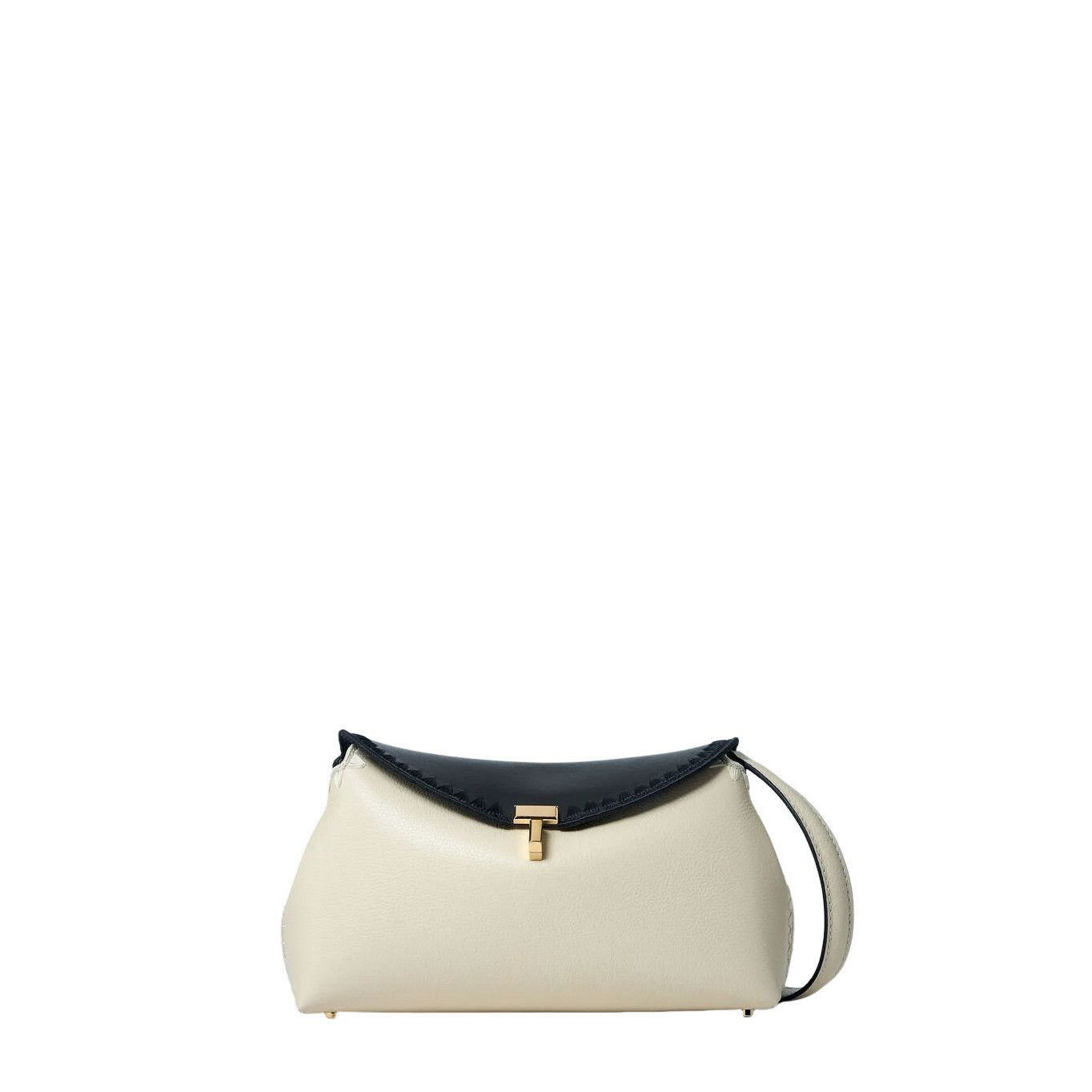 Toteme TOTEME T-Lock Black/White Leather Clutch New And Authentic Size ONE SIZE - 1 Thumbnail