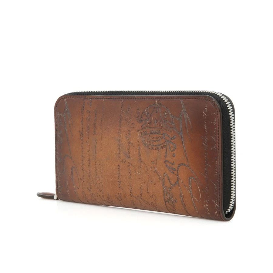 Berluti Itauba Scritto Leather Long Zipped Wallet