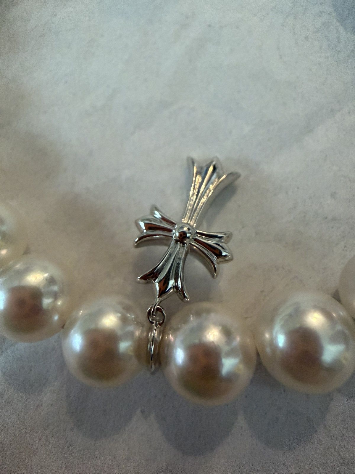 Chrome Hearts Chrome Hearts X Mikimoto 18K White Gold Akoya Pearl Bracelet Size ONE SIZE - 8 Thumbnail
