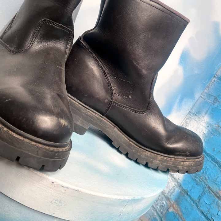 SKECHERS 90s/Y2K Leather Pull-On Boot Size US 12 / EU 45 - 4 Thumbnail