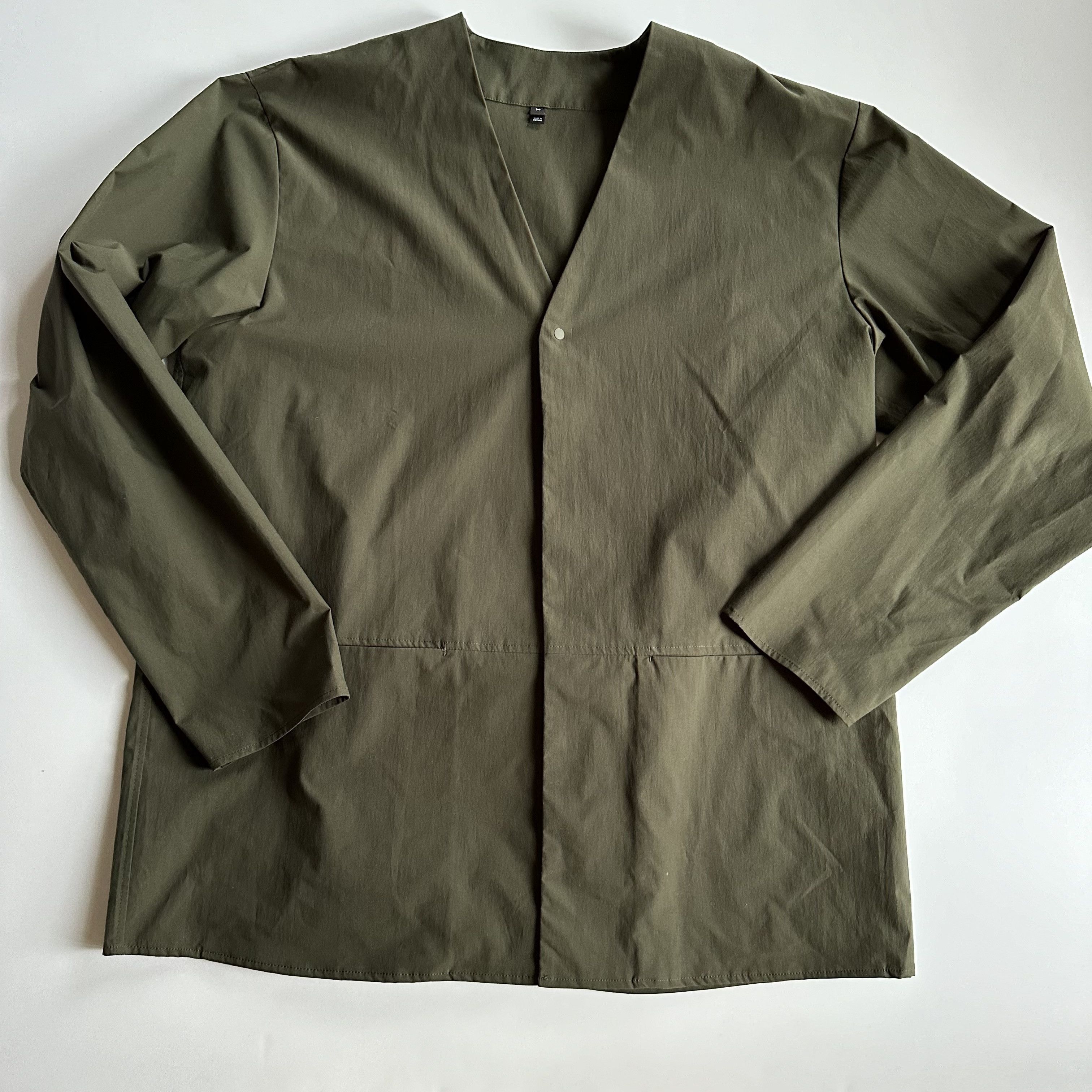 Muji MUJI Olive Green Breathable Packable Cardigan w Back Pocket | Grailed