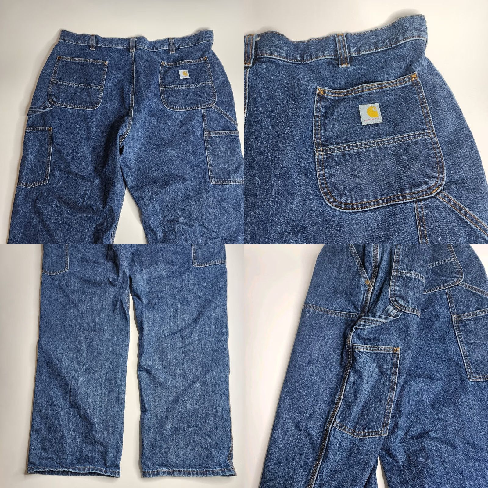 Carhartt VINTAGE Carhartt Loose Fit Double Front Utility Logger Denim Jeans Men's 42 x 32 Size US 42 / EU 58 - 9 Thumbnail