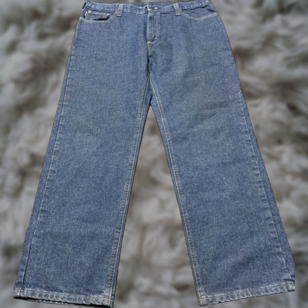 Carhartt Carhartt FR Men Jeans 40X30 Blue Denim Flame Resistant Bootcut EUC Size US 40 / EU 56 - 1 Thumbnail