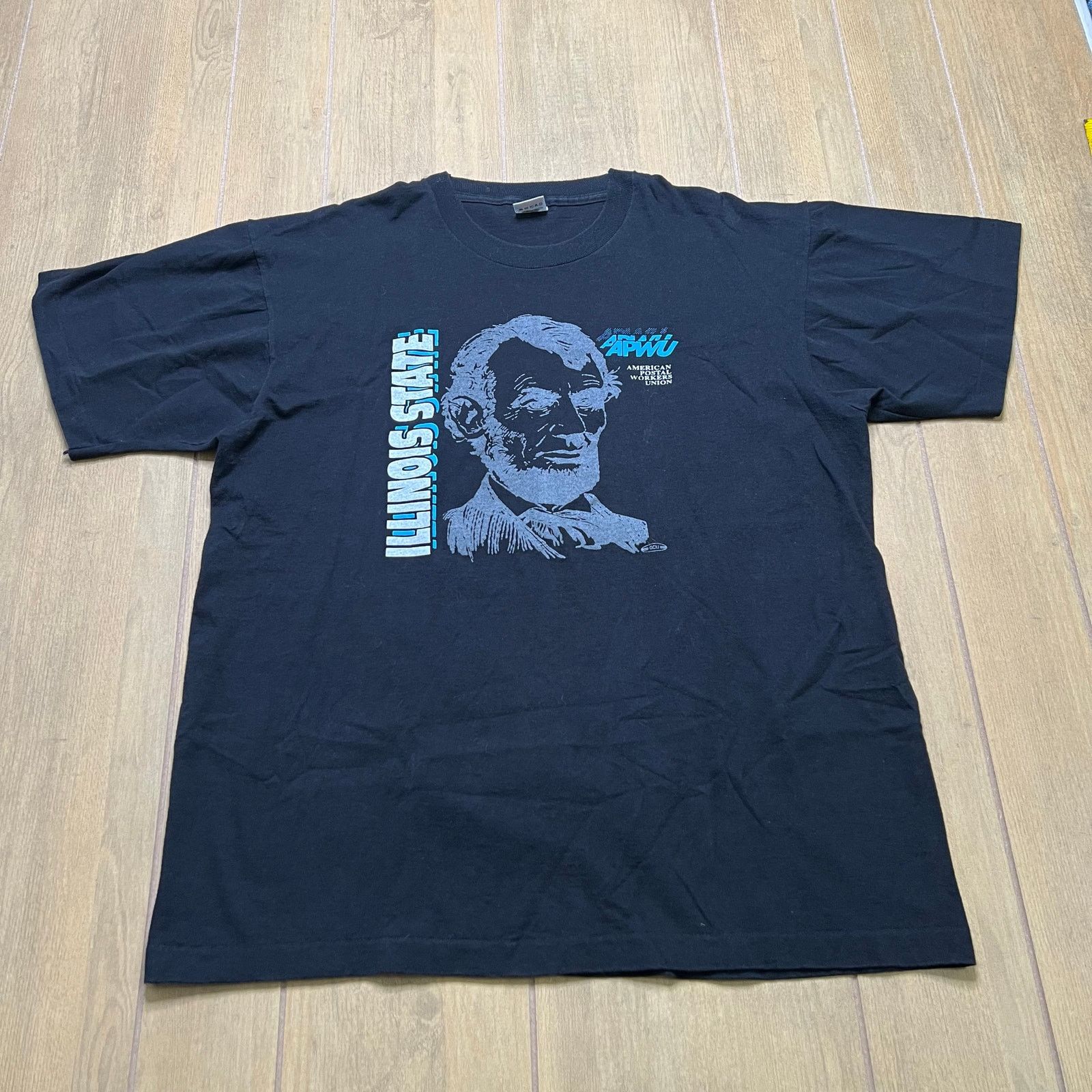 Fruit Of The Loom APWU Abraham Lincoln Union T Shirt Mens XL Made in USA Size US XL / EU 56 / 4 - 1 Thumbnail