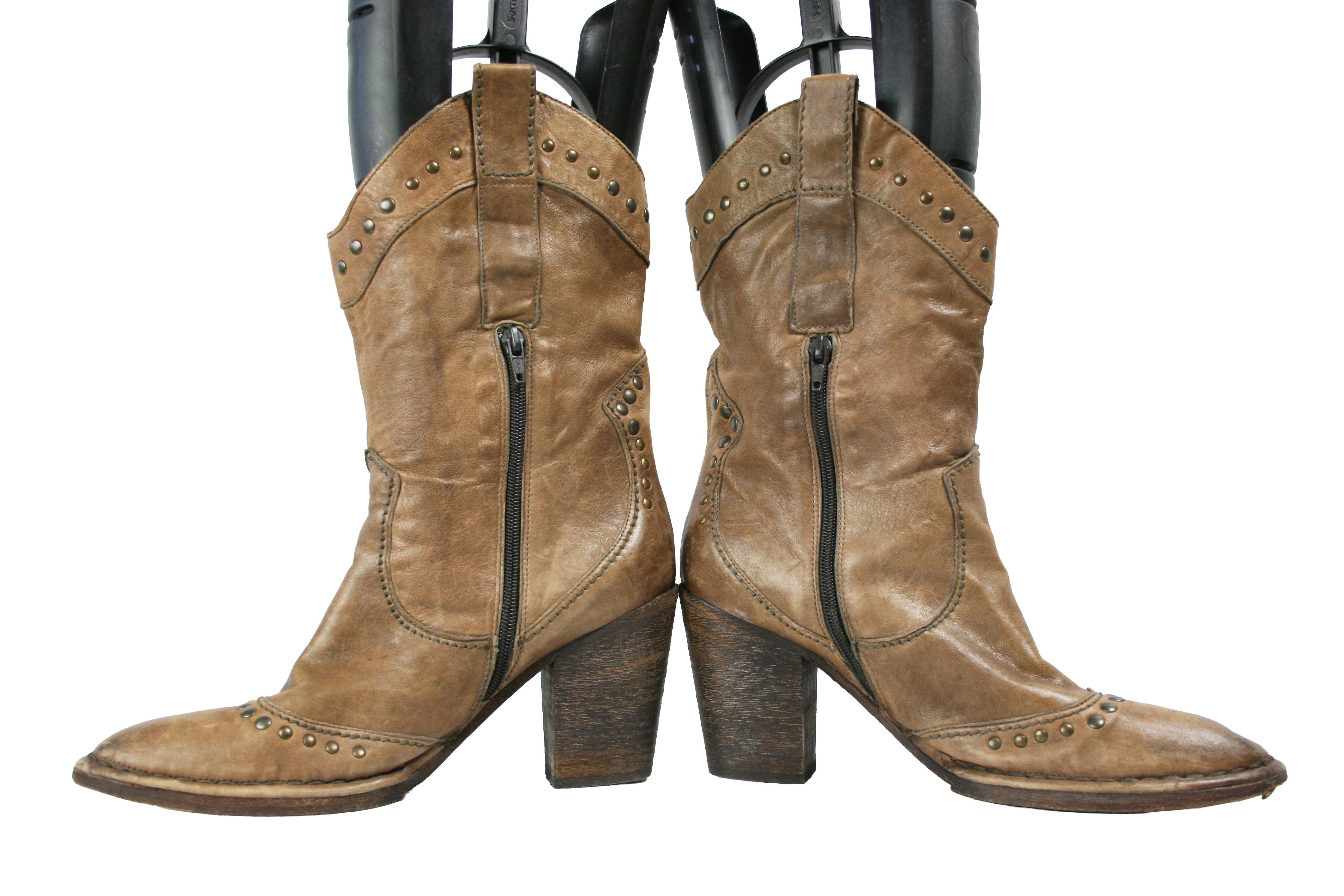 A.S.98 90S Airstep Rockstuds Sheriff Cowboy Western Boots Vintage Size US 11 / IT 41 - 9 Thumbnail