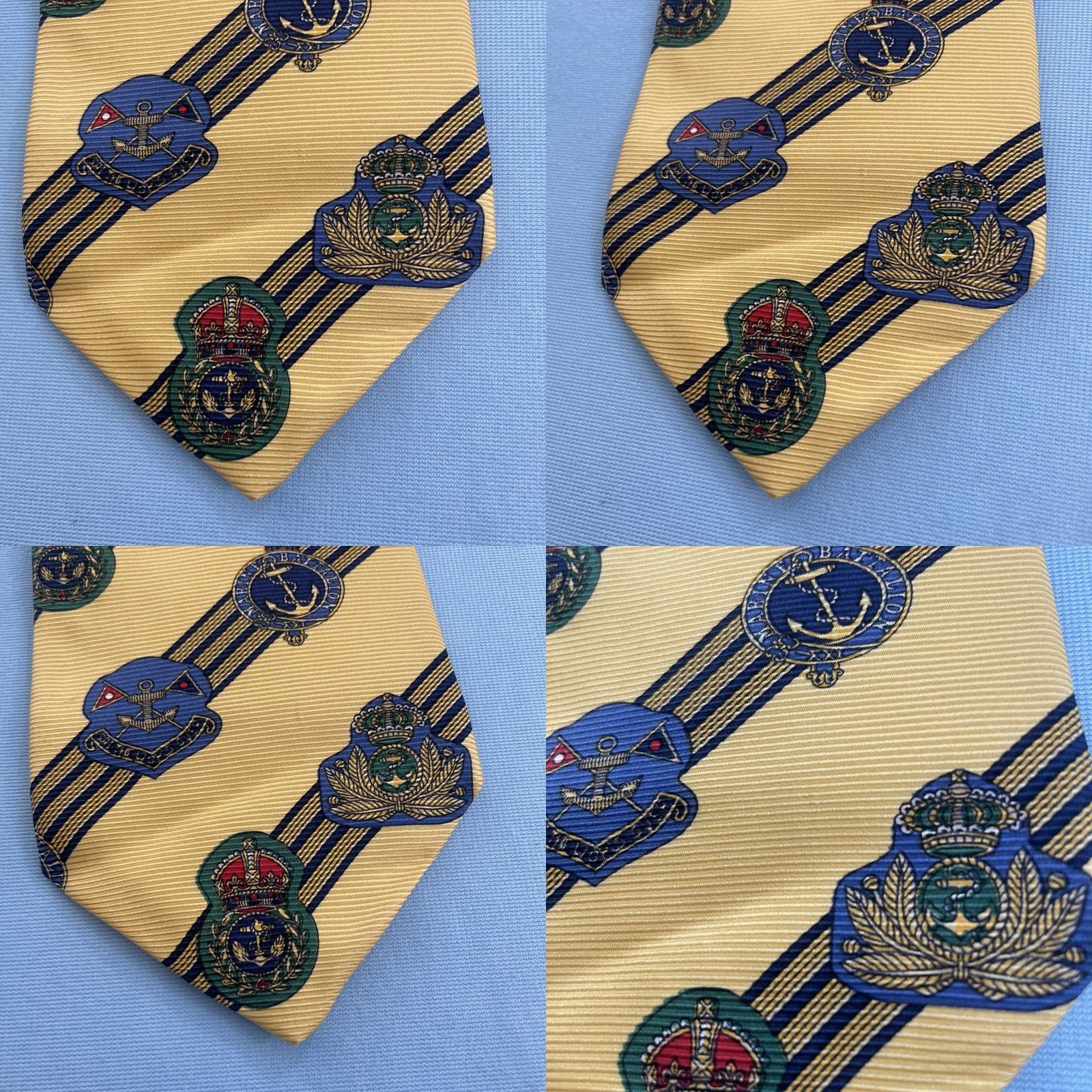 Faconnable VINTAGE Façonnable Silk Tie Yacht Nautical Crest France Yellow Blue Repp Tie 60" Neckwear Men Silk Woven Tie" Size ONE SIZE - 9 Thumbnail