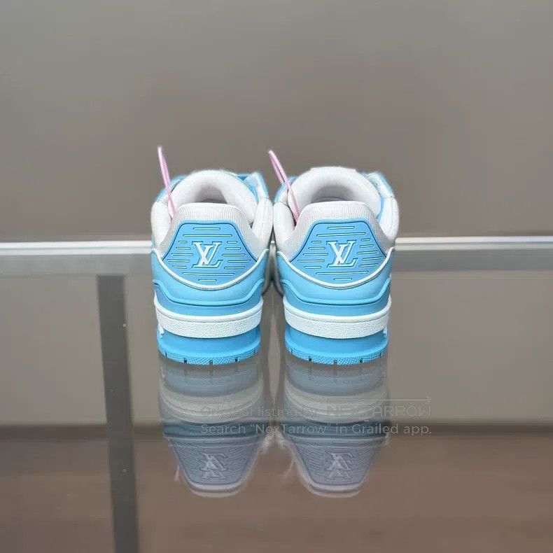 Louis Vuitton Louis Vuitton Trainer 24 Sky Blue shoes Size US 5 / EU 37 - 4 Thumbnail
