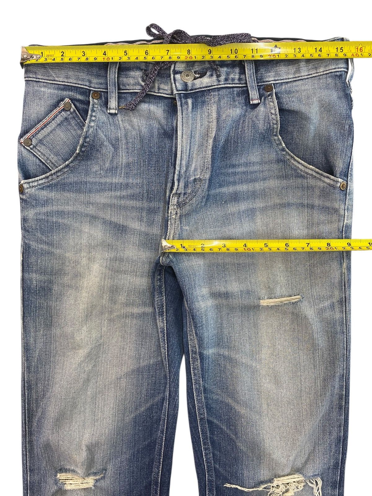Edwin Edwin Faded Wash Ripped Style Soft Jeans Size US 31 - 5 Thumbnail