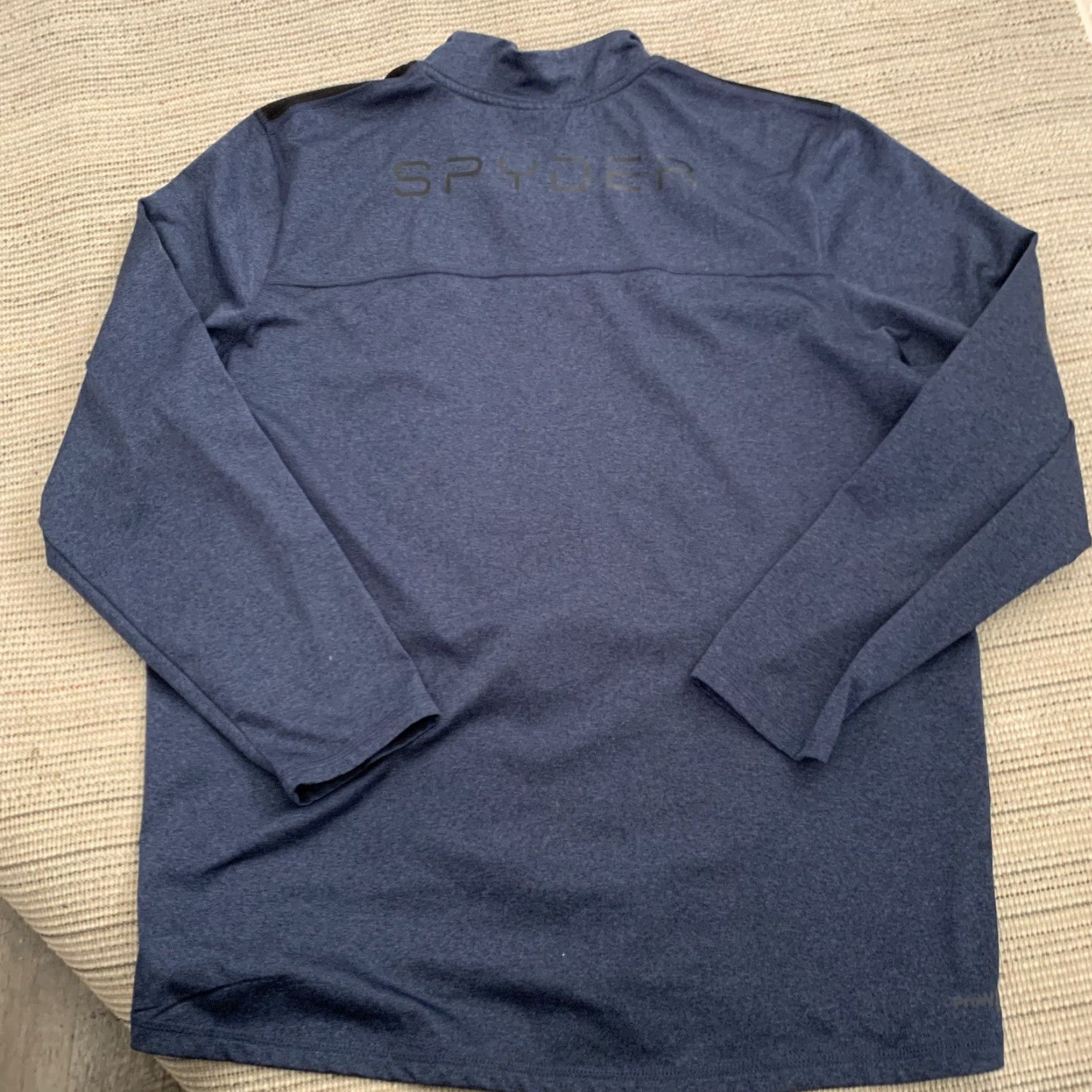 Spyder Spyder Mens Pullover 1/4 Zip XL Blue Black Logo Embroidered Activewear Shirt Long Sleeve Sports Outdoor Casual pullover Size US XL / EU 56 / 4 - 5 Thumbnail